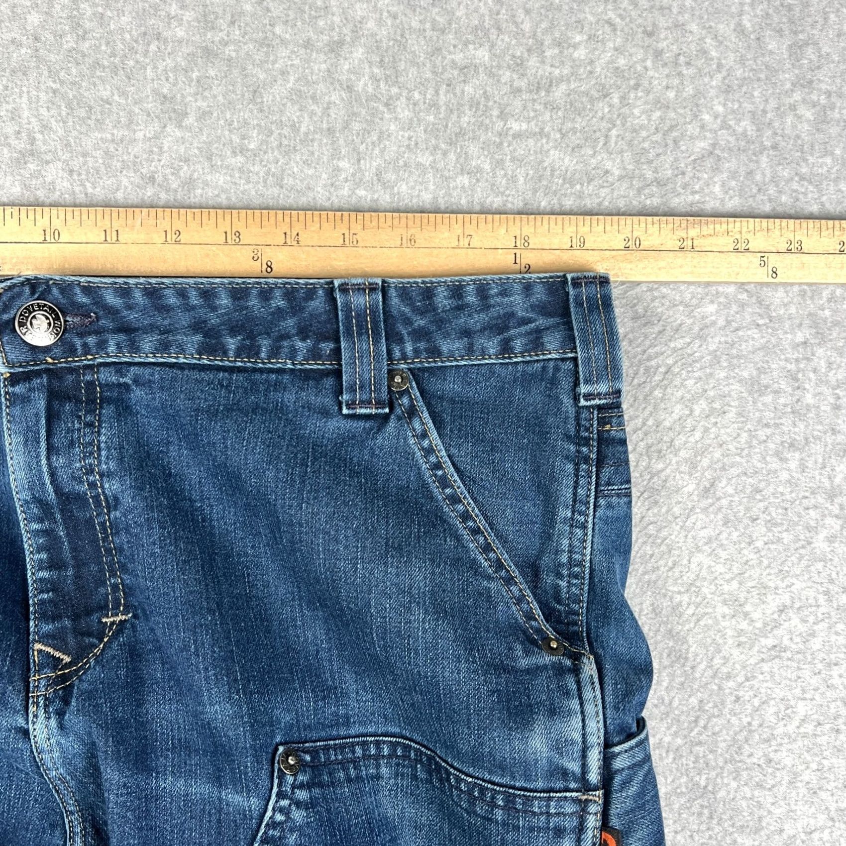 Vintage Dovetail Workwear Womens Jeans Britt Utility Double Knee Stretch Denim 18 Blue Size 40" / US 18 - 6 Thumbnail