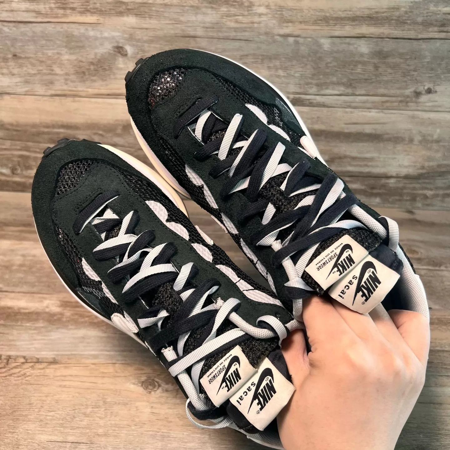 Nike Nike x sacai Vaporwaffle 2.0 Black/White 43 97New OG Size US 10 / EU 43 - 5 Thumbnail