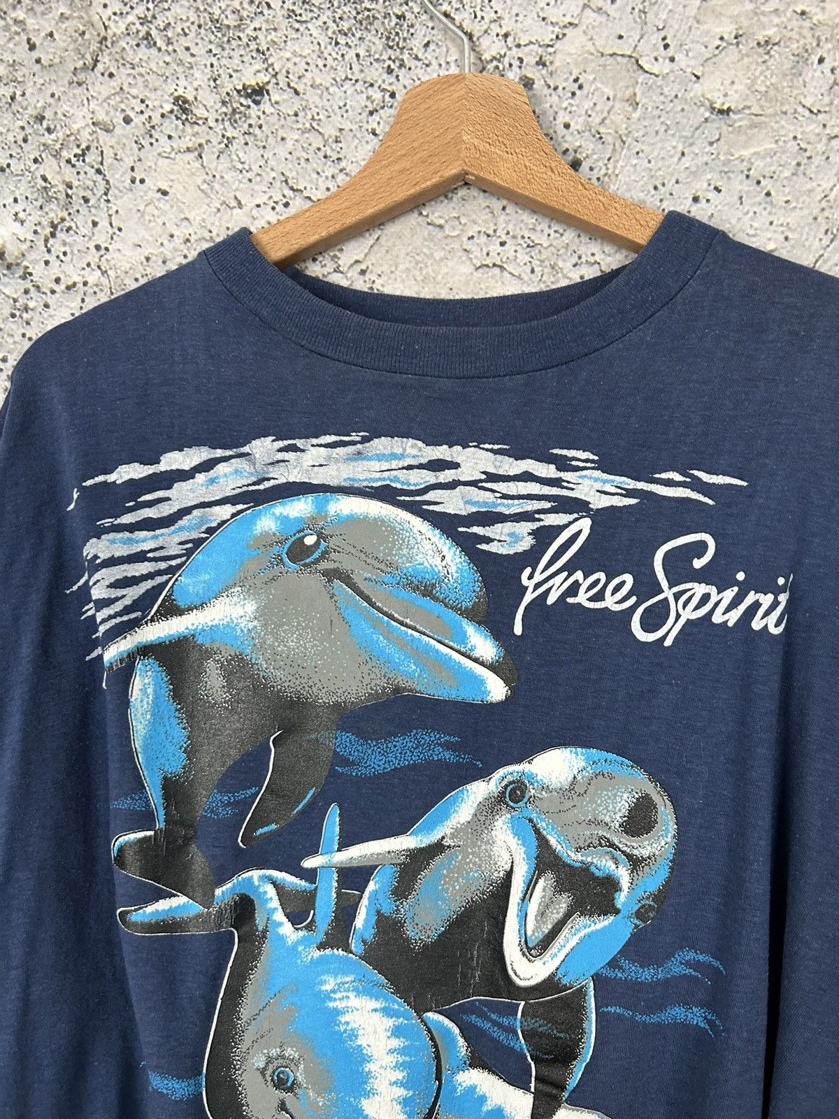 Vintage Vintage Dolphins Graphic Animal Tee 90s Boxy Hype Rare Size US XXL / EU 58 / 5 - 3 Thumbnail