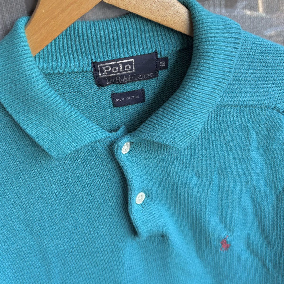 Vintage Vintage Retro Polo RL Shawl Collar 3 Button Knit Sweater Size S / US 4 / IT 40 - 5 Thumbnail
