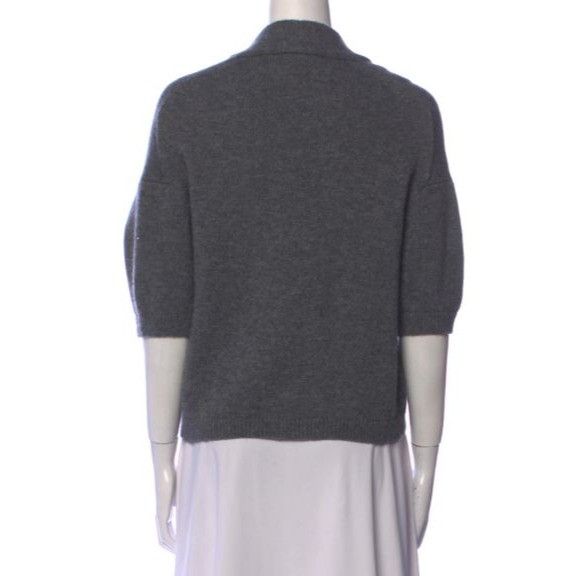 Vince Vince Charcoal Cashmere Alpaca Wool Short Sleeve Cardigan Size S / US 4 / IT 40 - 6 Thumbnail