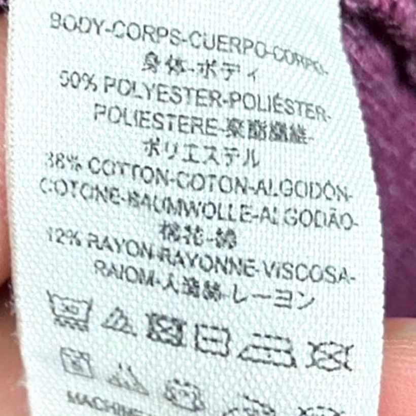 Free People We The Free Womens Sweatshirt Plum Split Back Turtleneck Cotton Blend XS Size XS / US 0-2 / IT 36-38 - 7 Thumbnail