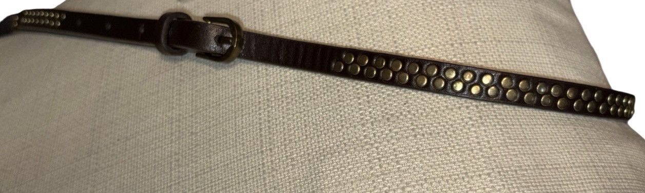 Vintage Vintage 70’s Ultra Skinny Waxed Leather Belt Size ONE SIZE - 9 Thumbnail