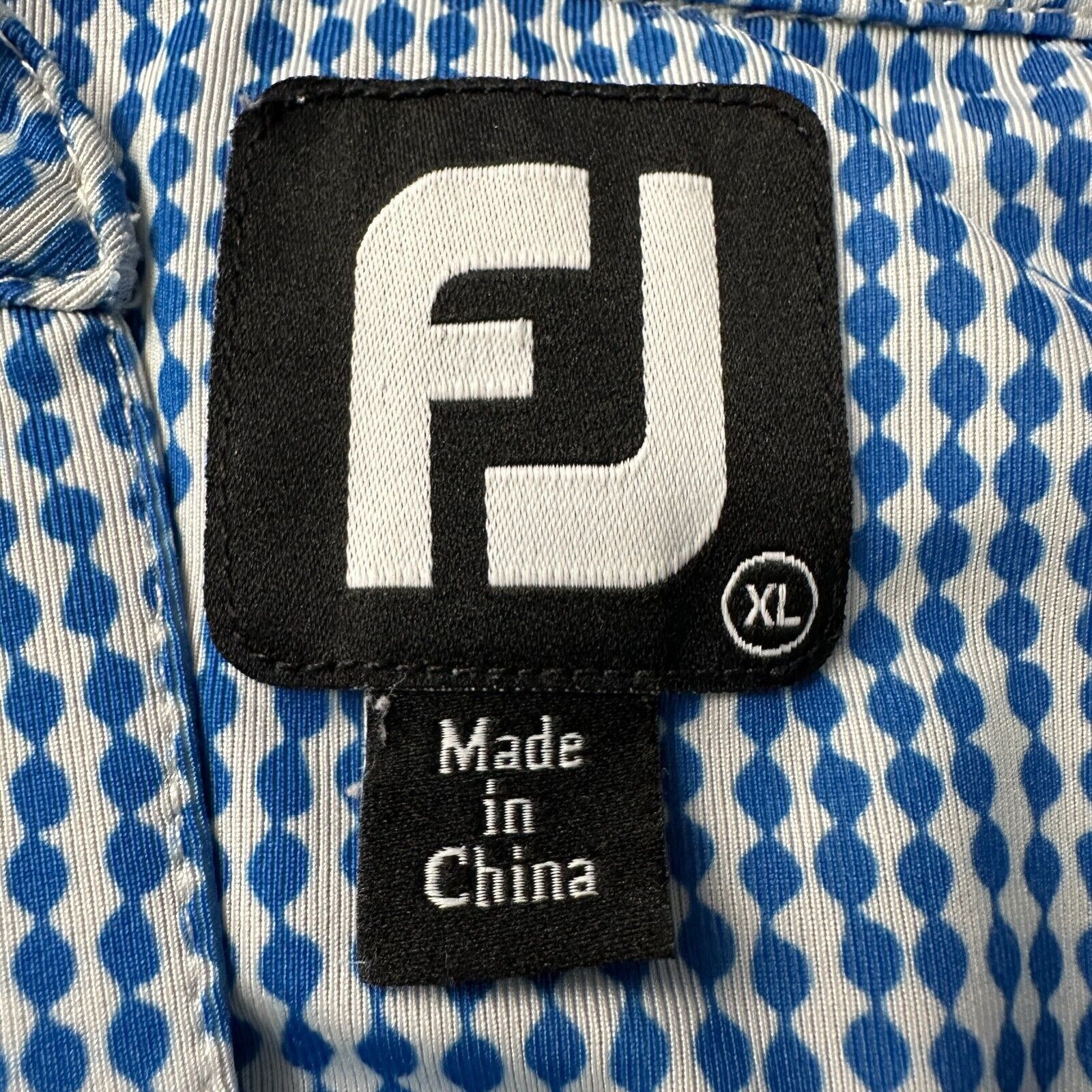 Footjoy FootJoy Polo Shirt Men’s XL Blue Stretch Geometric Size US XL / EU 56 / 4 - 5 Thumbnail