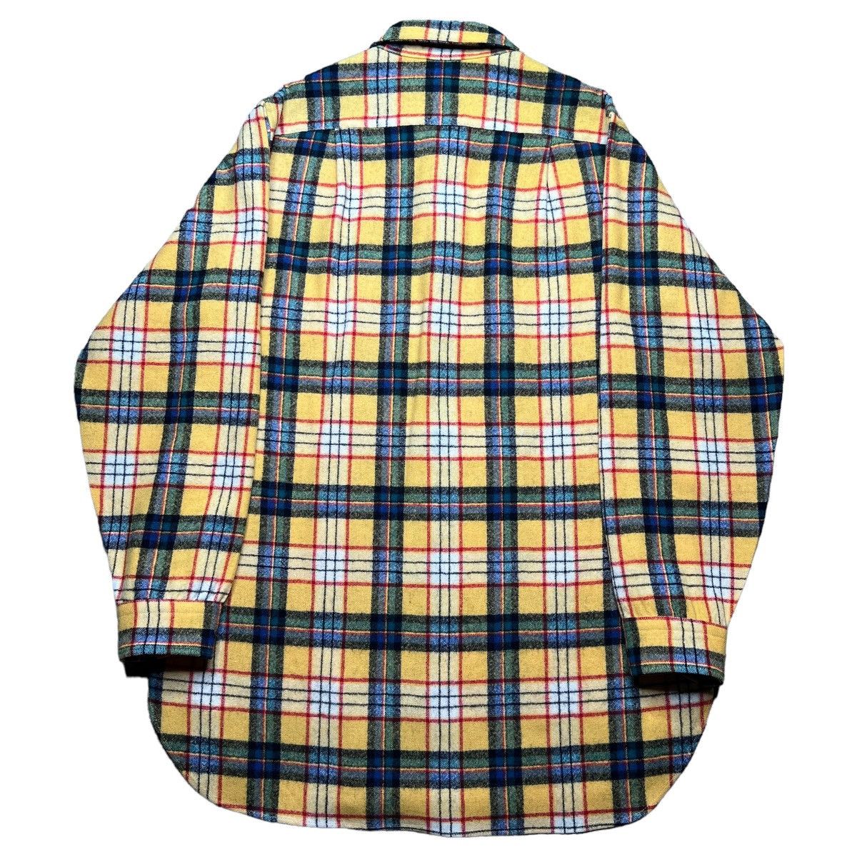 Pendleton × Vintage Vintage Pendleton Plaid Yellow Wool Board Button Up Shirt Size US L / EU 52-54 / 3 - 3 Thumbnail