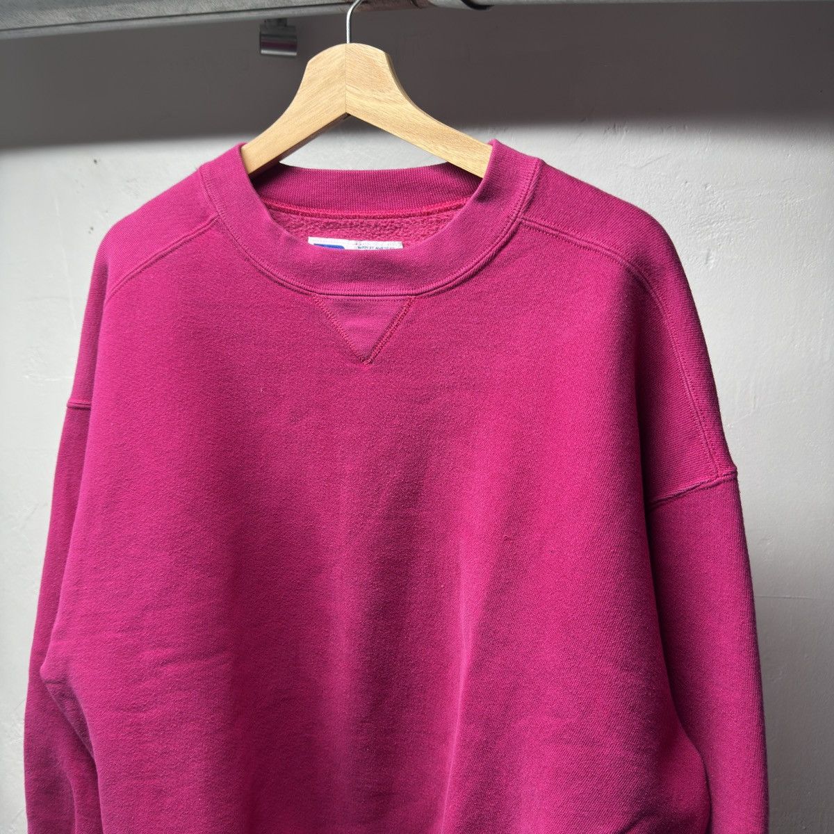 Vintage 90s Russell Athletic Heavy Boxy Pink Sweatshirt ERD Grunge Size US XL / EU 56 / 4 - 3 Thumbnail