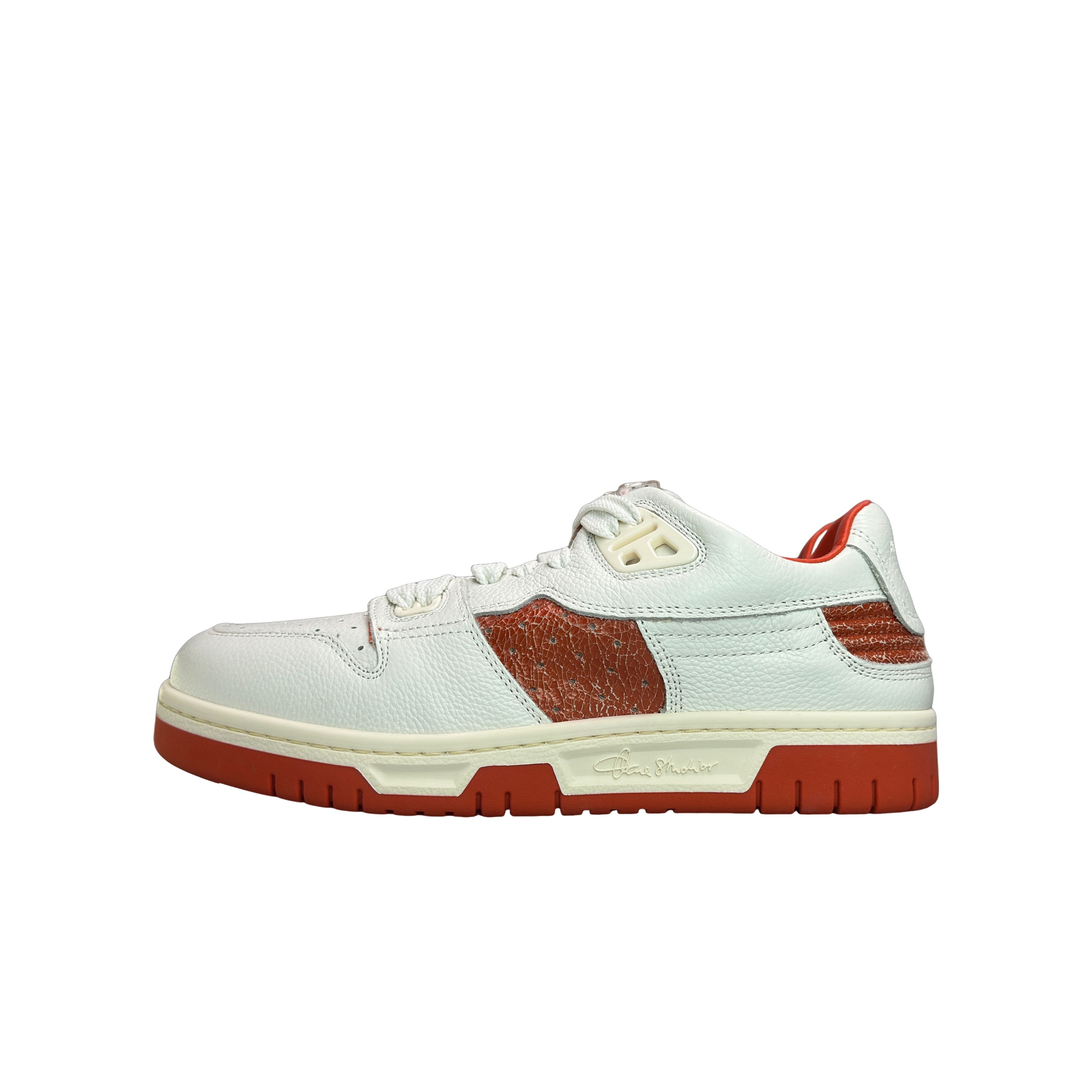 Acne Studios Acne Studios White Orange Low-Top Sneakers 38 Size US 8 / IT 38 - 1 Thumbnail