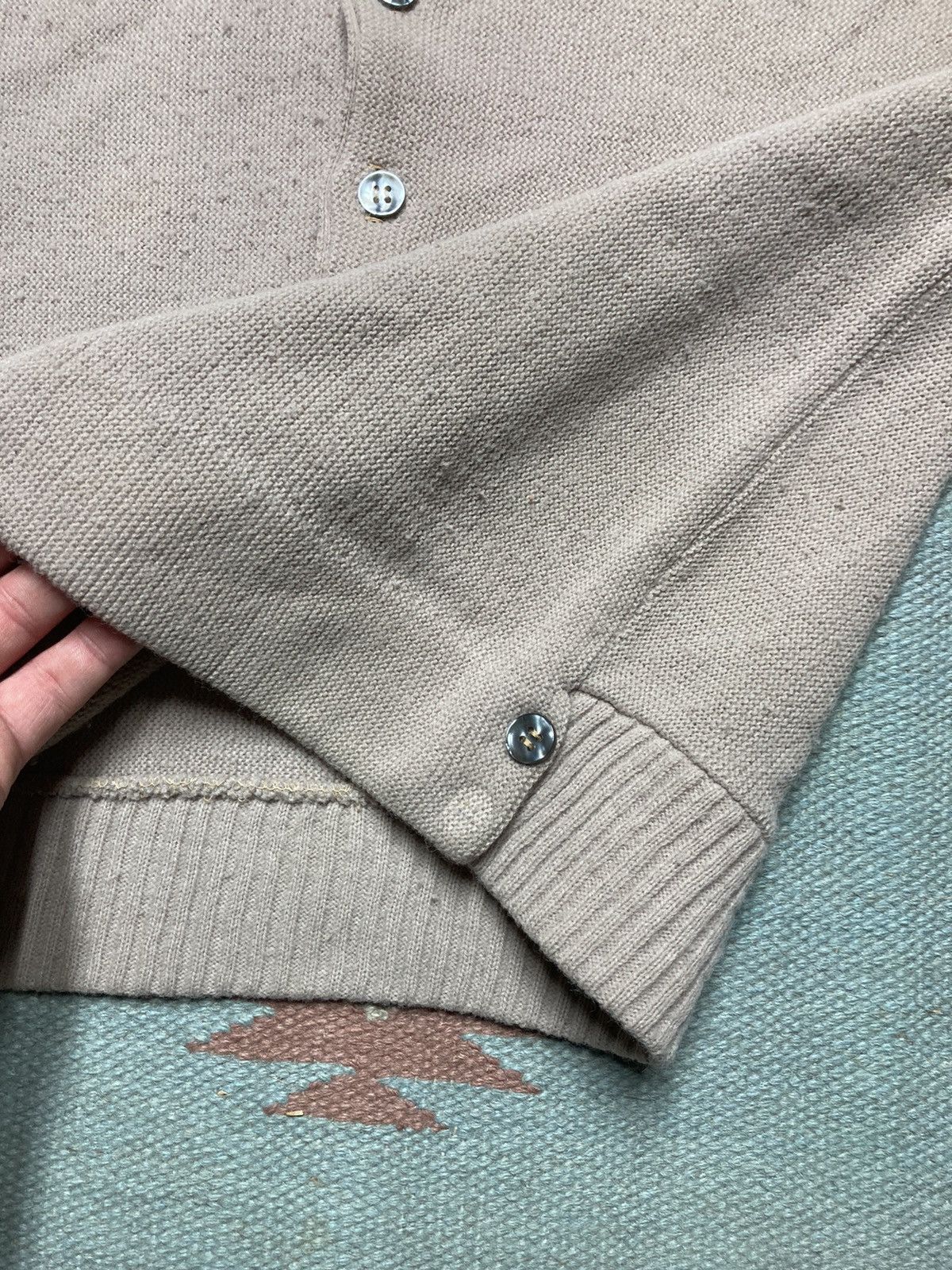 Vintage 60s cardigan sweater v neck wool blend knit button front M Size US M / EU 48-50 / 2 - 4 Thumbnail