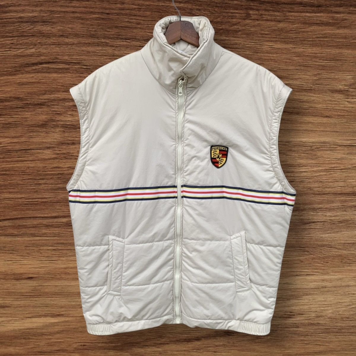 Porsche Design VINTAGE 1980s ROTHMAN PORSCHE ZIPPER JACKET CREAM Size US L / EU 52-54 / 3 - 2 Thumbnail