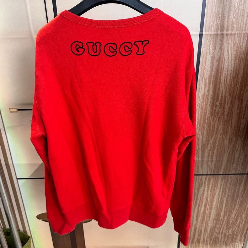 Gucci Gucci Red beautiful girl flower fairy round-neck sweatshirt Size US M / EU 48-50 / 2 - 2 Thumbnail