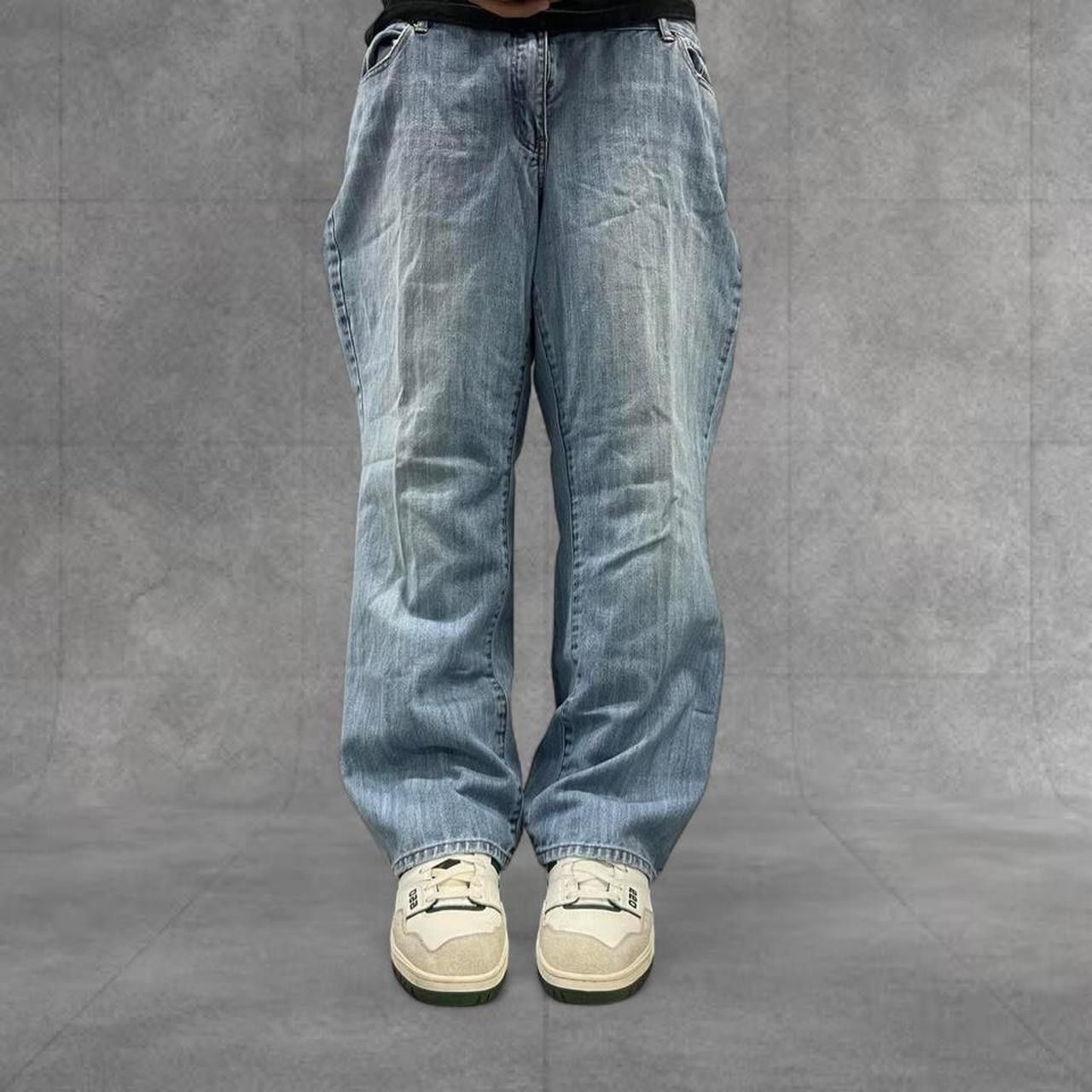 Vintage Crazy Vintage Y2K/2000s Baggy Bootcut Blue Light wash Denim Jeans! Size US 36 / EU 52 - 1 Thumbnail