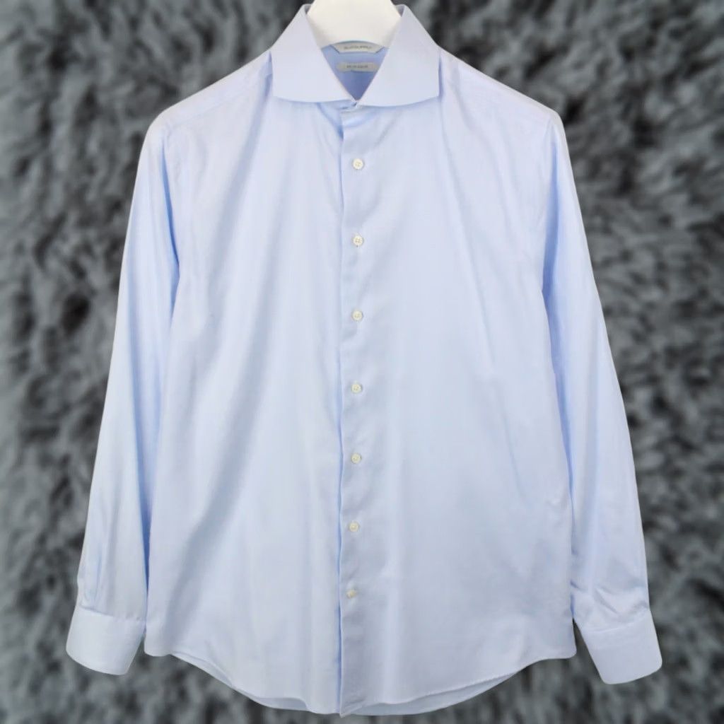 Suitsupply Suitsupply Try On Slim Fit Formal Shirt Men's 39 / 15 1/2 Patterned Button Up Shirt Mens Blue Patterned Button-Up Slim Fit Formal Shirt Size 40R - 1 Thumbnail