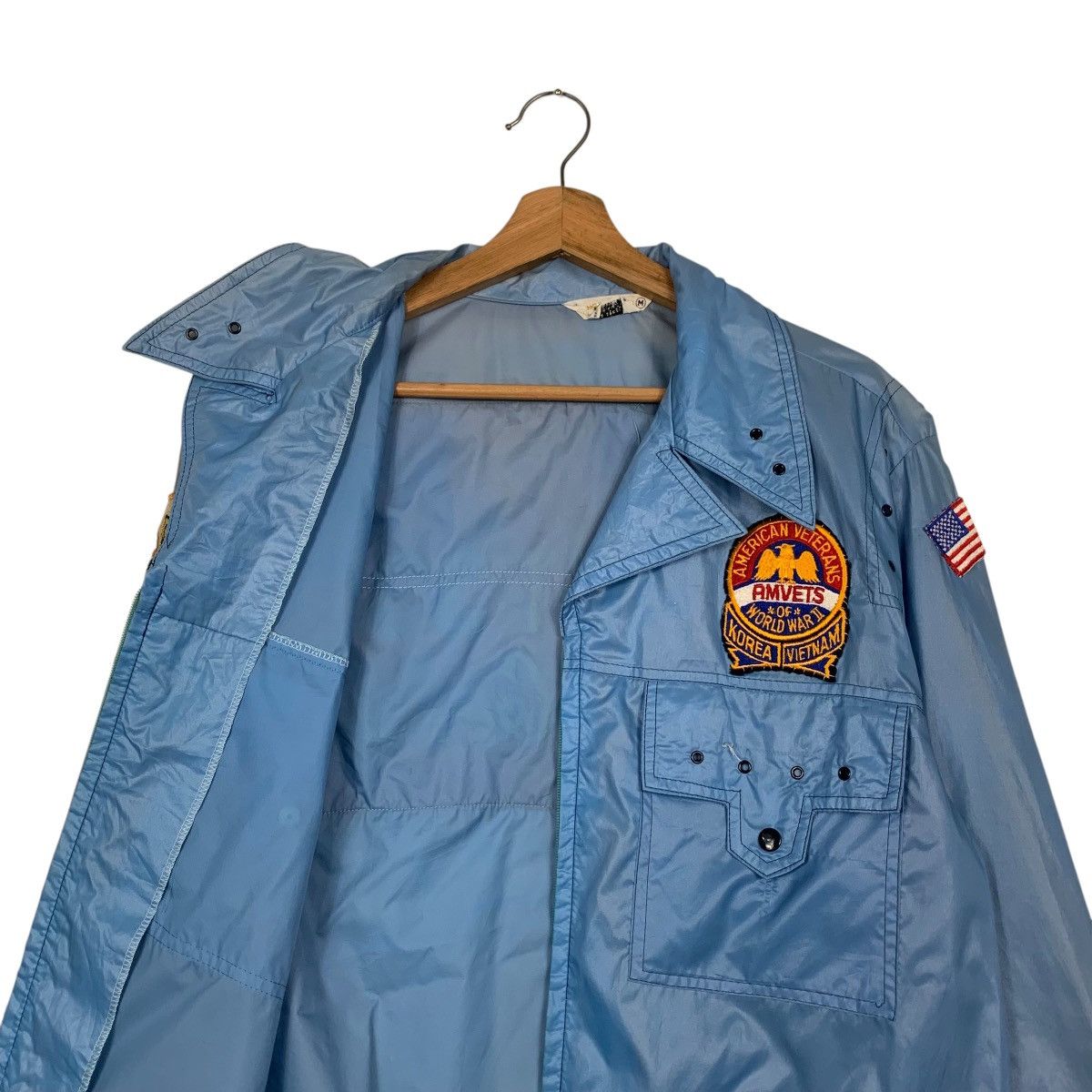 Vintage AMVETS World War II Korea Vietnam Nylon Jacket #2432-C109 Size US M / EU 48-50 / 2 - 13 Thumbnail