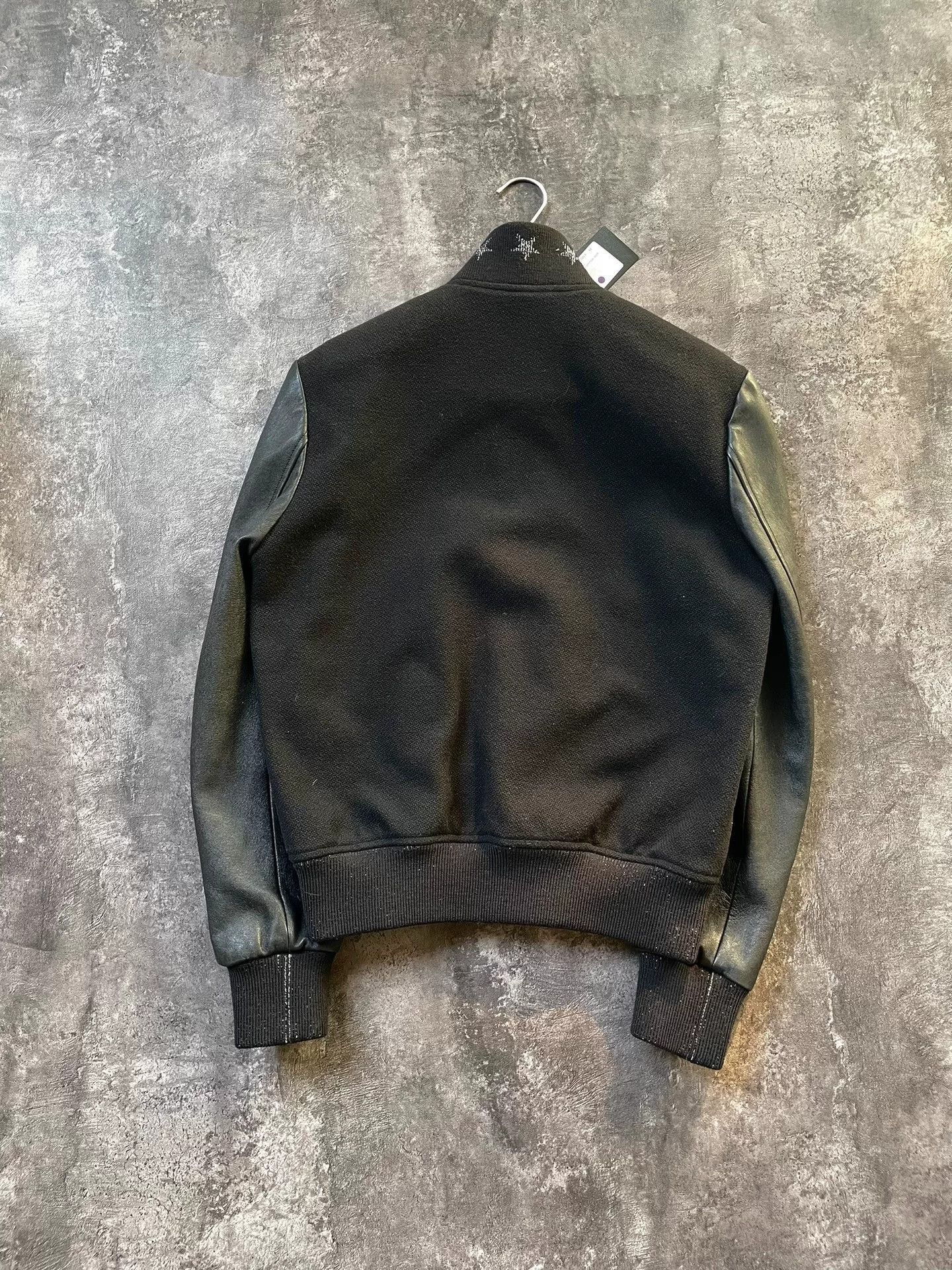 Saint Laurent Paris saint laurent black leather and wool bomber jacket. Size US M / EU 48-50 / 2 - 2 Thumbnail