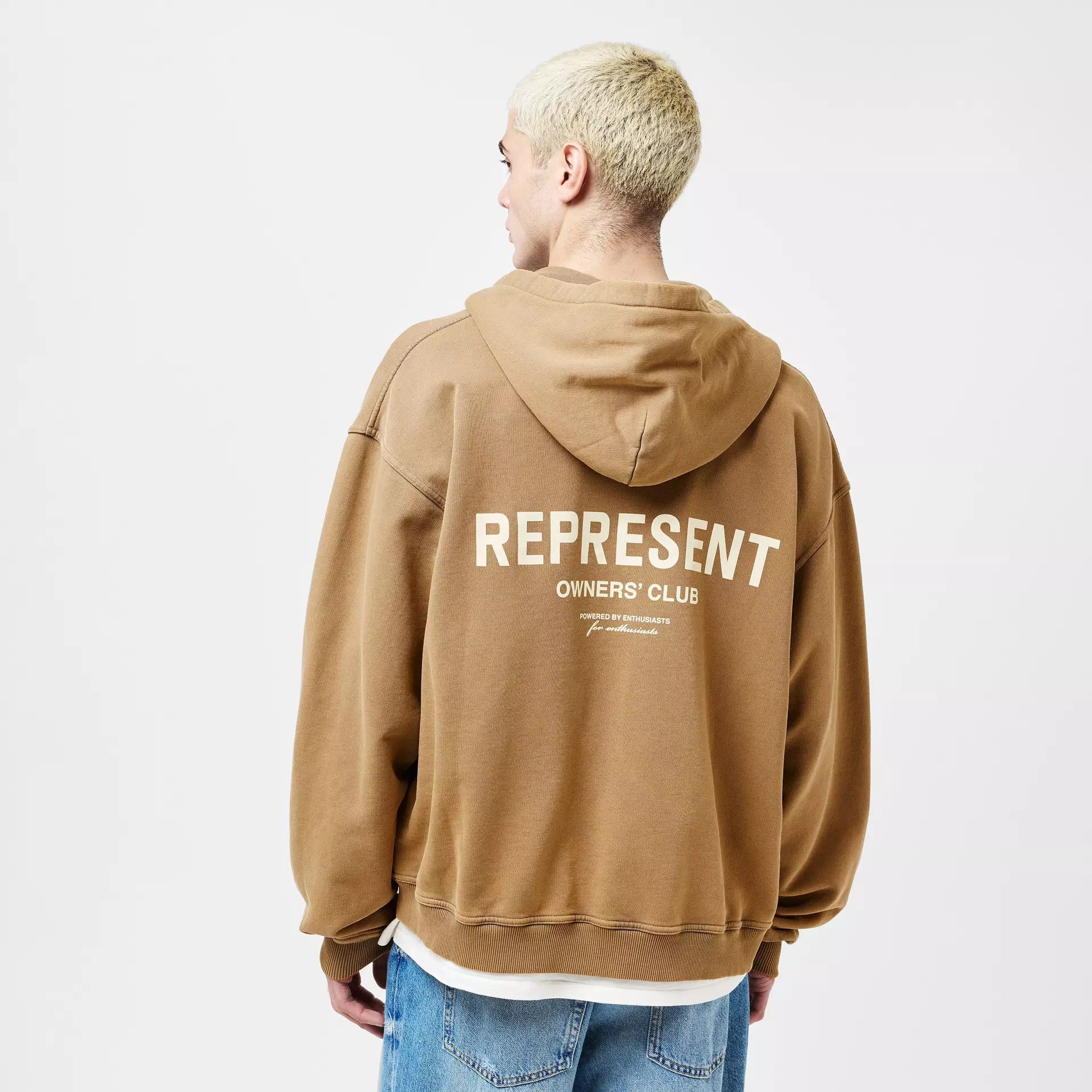 Represent Clo. Almond Owners Club Logo Oversized Zip Hoodie Size US S / EU 44-46 / 1 - 2 Thumbnail