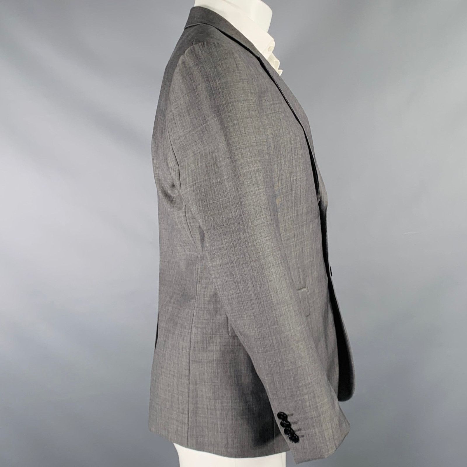 Theory THEORY Size 40 Short Grey Wool Notch Lapel Sport Coat Size 40R - 2 Thumbnail