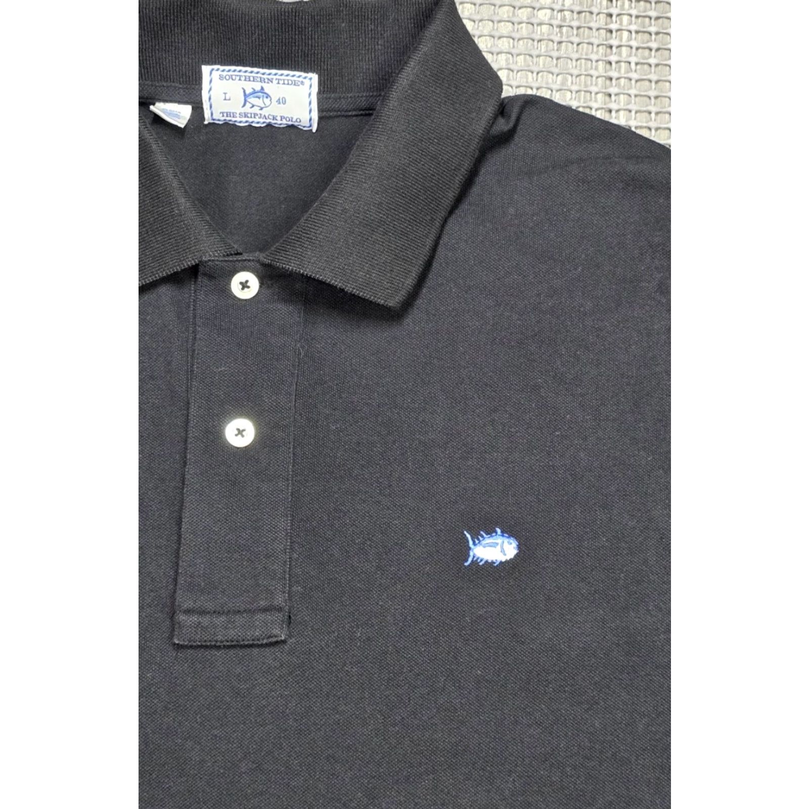 Southern Tide Southern Tide SkipJack Polo Shirt Men L Black Short Sleeve Counterpart: Appalachian State Embroidered Logo Polo Shirt Size US L / EU 52-54 / 3 - 3 Thumbnail