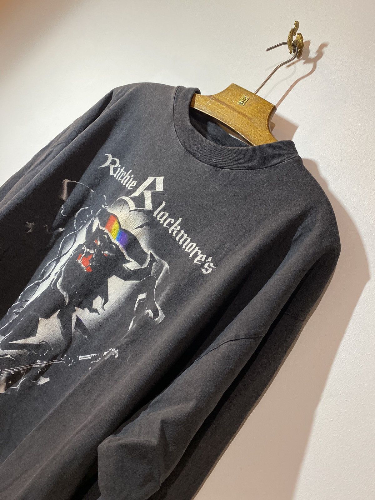 Band Tees × Vintage Vintage Ritchie Blackmore rainbow 90s shirt tour Longsleeves Size US XL / EU 56 / 4 - 2 Thumbnail