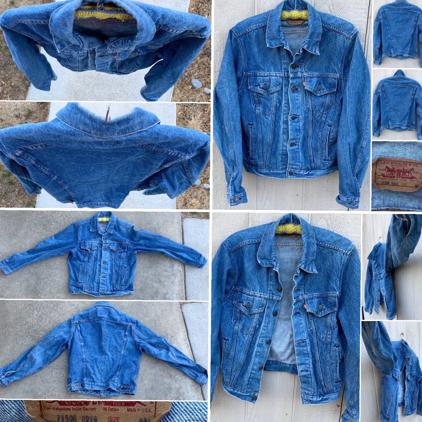 Vintage VINTAGE Levis Denim Jacket Trucker Jean Jacket 71506 0214 Made in USA 44L Blue Men Jacket Western Rockabilly Trucker Workwear Casual Vintage Yes Size US 44 / EU 60 - 5 Thumbnail