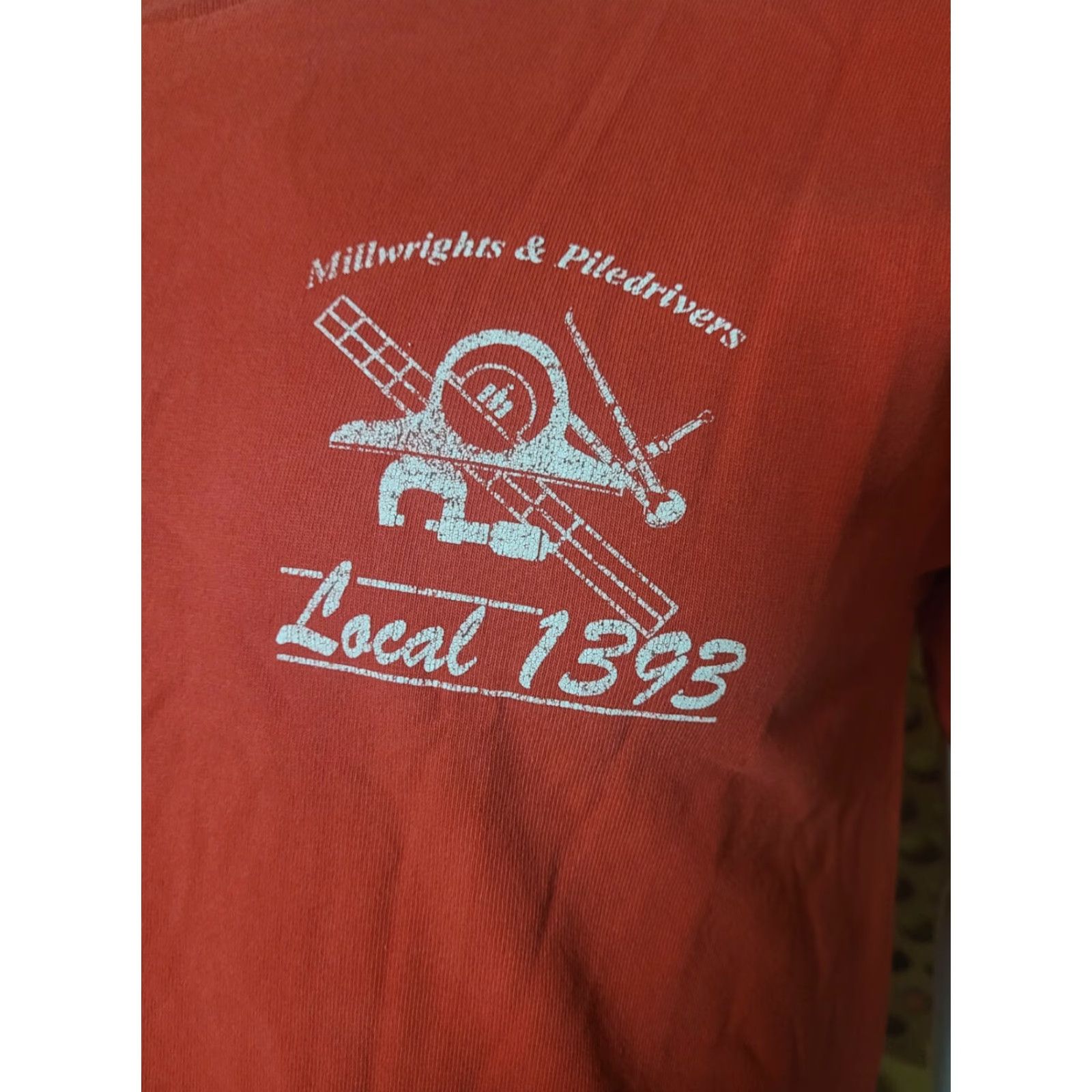 Vintage VTG Union Local 1393 Toledo OH T Shirt Large Cotton Red Crew Neck Short Sleeve Men’s Unionmade 100% Cotton Labor Shirt Size US L / EU 52-54 / 3 - 2 Thumbnail