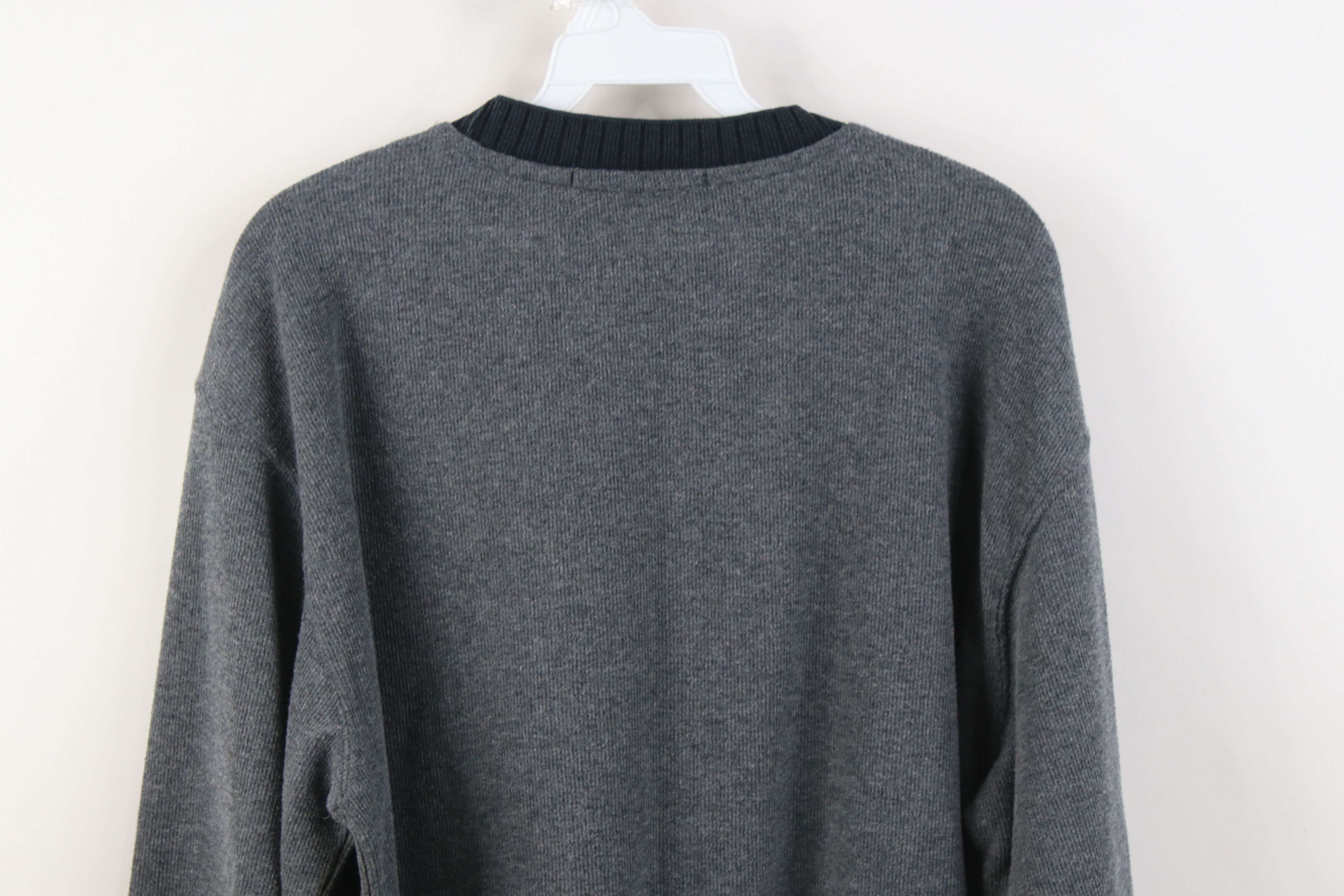 Vintage Vintage 90s Streetwear Ribbed Knit Ringer Crewneck Sweater Size US M / EU 48-50 / 2 - 10 Thumbnail