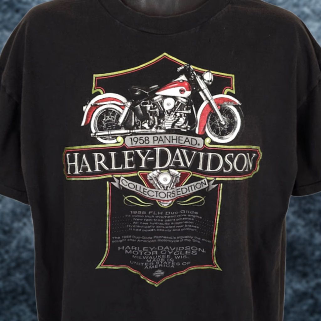 Harley Davidson VINTAGE Harley-Davidson T Shirt Mens XL Black 90s Panhead Honolulu USA Harley-Davidson Mens XL Black 90s Panhead Honolulu USA Size US XL / EU 56 / 4 - 1 Thumbnail