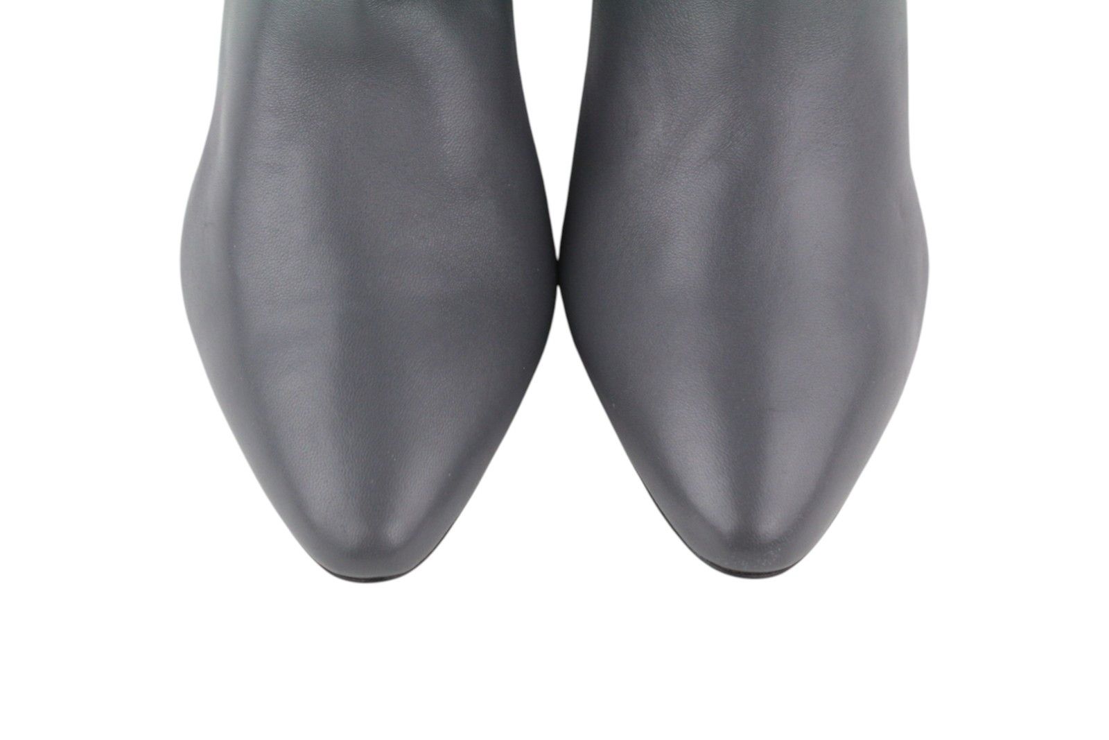 Emporio Armani EU37 Grey Leather Almond Toe Heels Shoes 85943 Size US 6 / IT 36 - 3 Thumbnail
