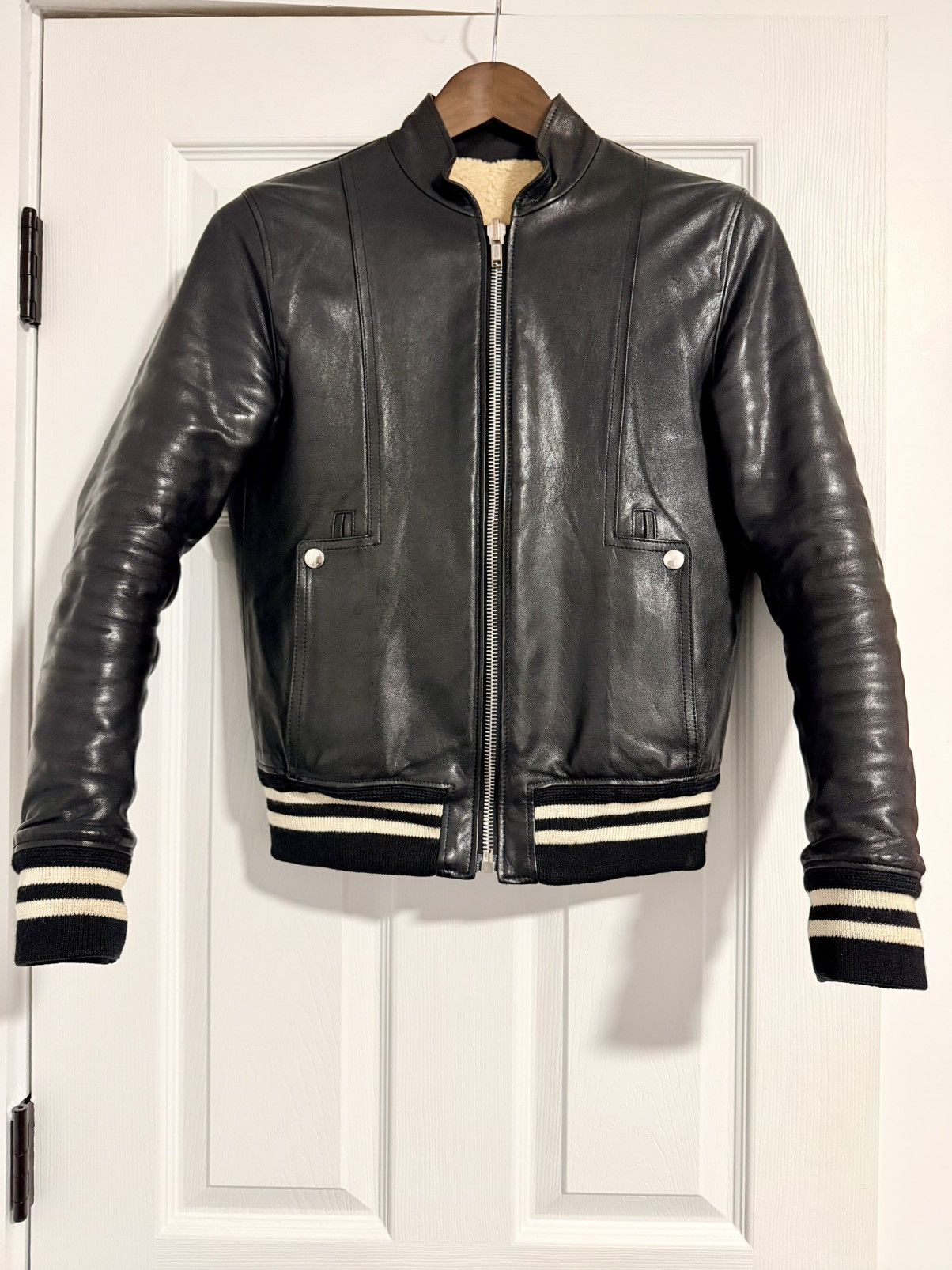 Saint Laurent Paris Saint Laurent Reversible Leather Shearling Bomber SAMPLE Size US XS / EU 42 / 0 - 2 Thumbnail