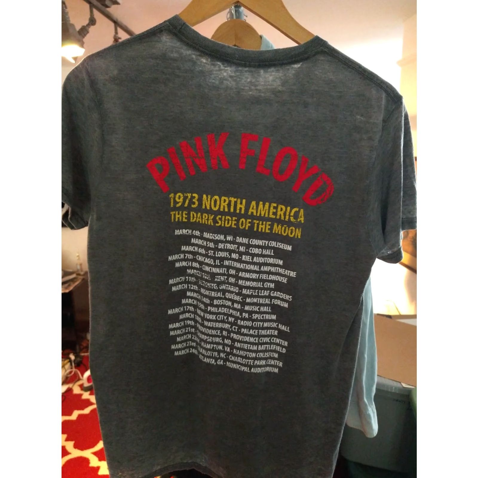 Vintage VINTAGE Pink Floyd T-Shirt Dark Side Of The Moon Ladies S Gray Shirt Womens Size S / US 4 / IT 40 - 3 Thumbnail
