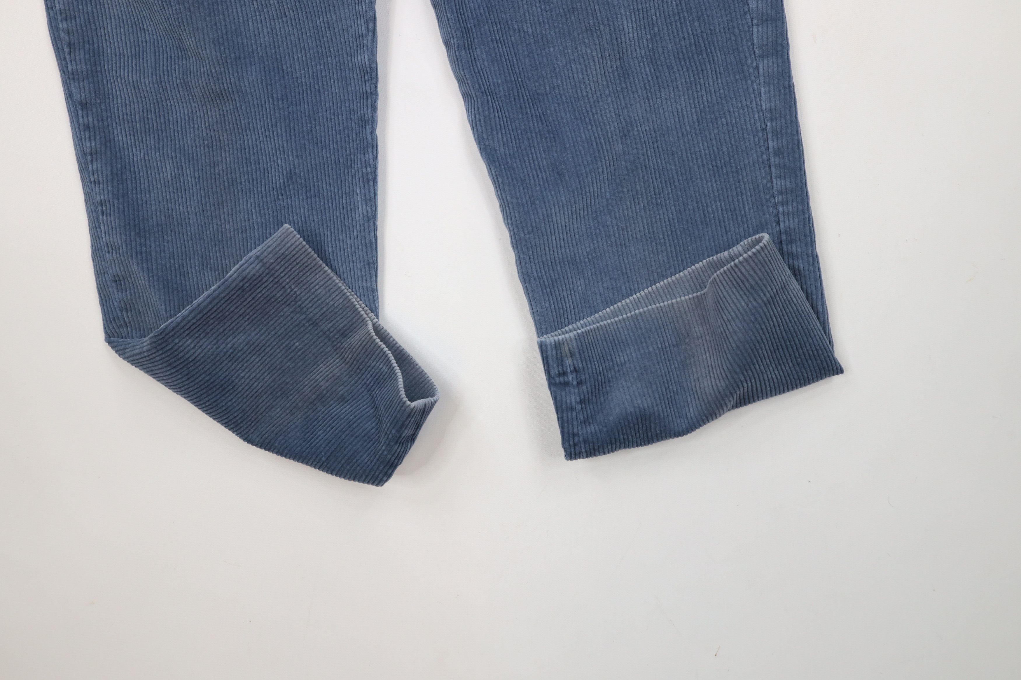 Vintage Vintage 90s Streetwear Pleated Corduroy Chino Pants Blue Size US 32 / EU 48 - 5 Thumbnail