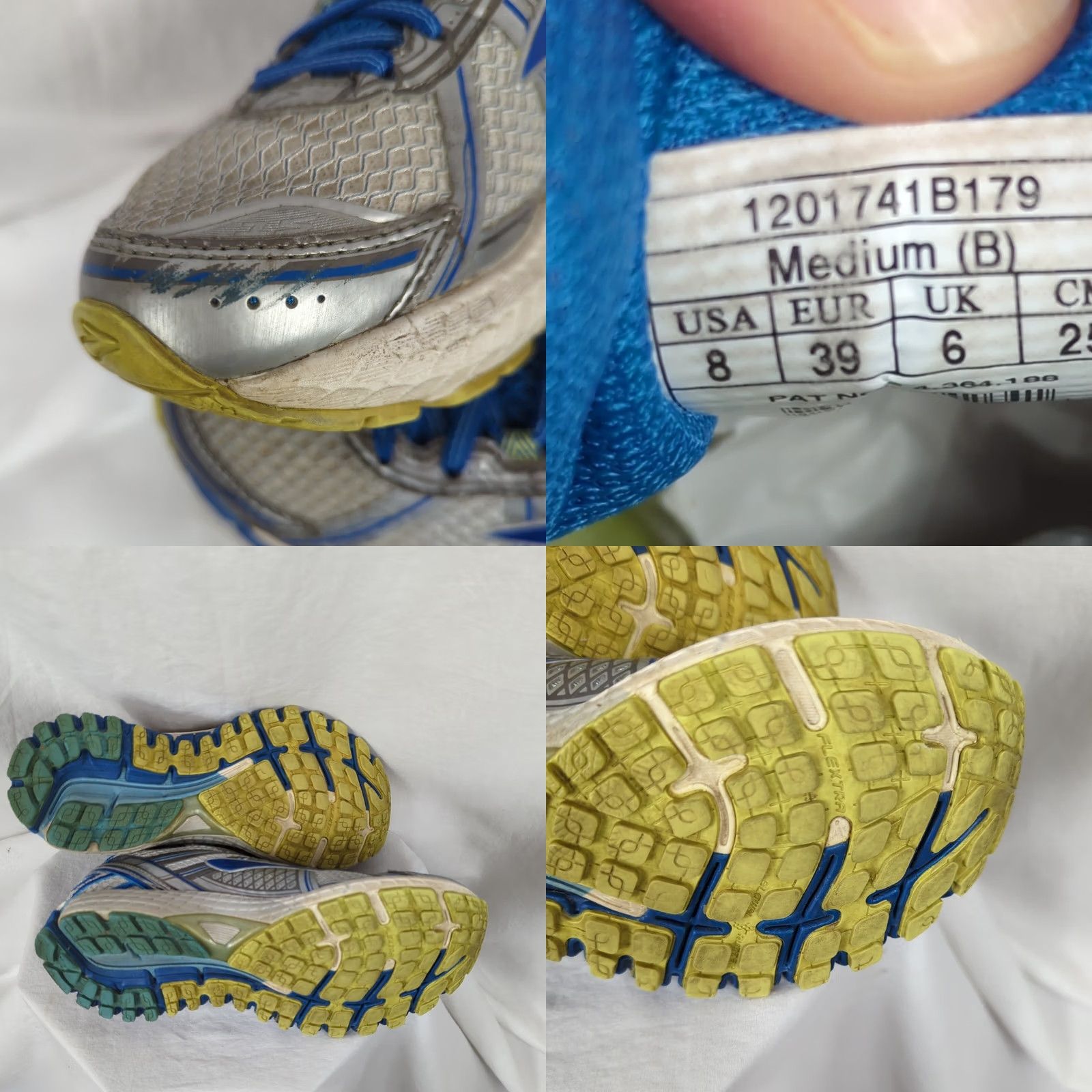 Brooks Brooks Adrenaline GTS 15 Womens Running Shoes Blue Silver Size 8 Shoes Sneaker B Low Top Mesh Athletic Men’s/Women’s (adjust to Women) Size US 6 / IT 36 - 8 Thumbnail