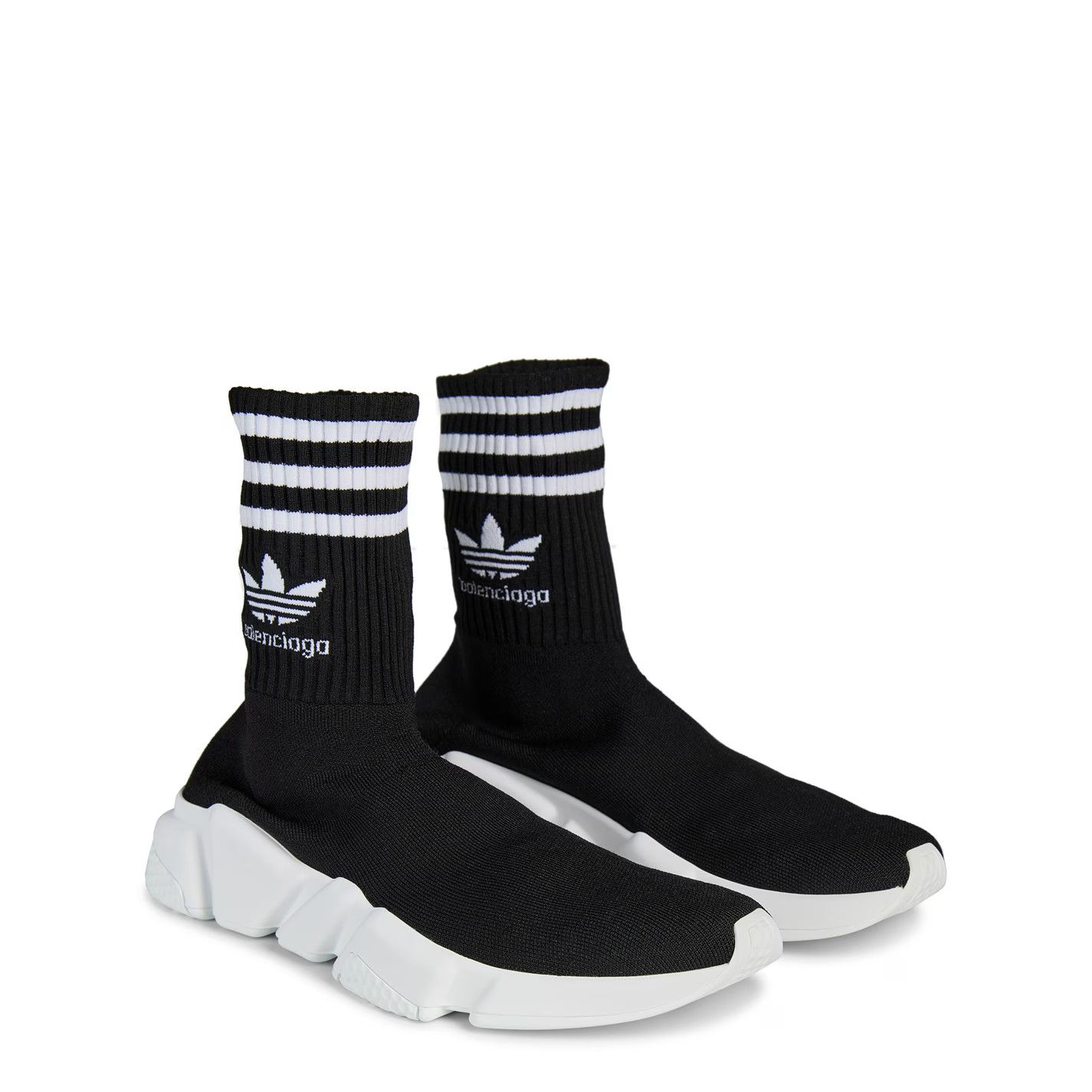 Adidas × Balenciaga o1g2r1mq0226 Sock Trainers in Black/White Size US 7 / EU 40 - 3 Thumbnail