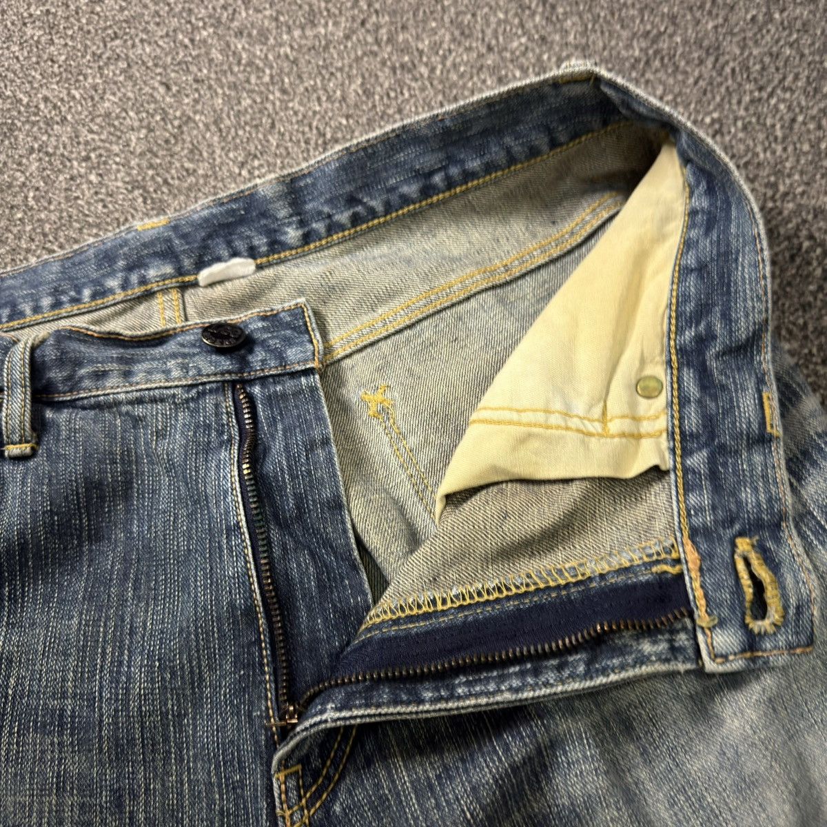 Denim & Co. 🔥🇯🇵 Vintage 90s Japanese Lee Distressed Light Wash Denim Size US 34 / EU 50 - 13 Thumbnail