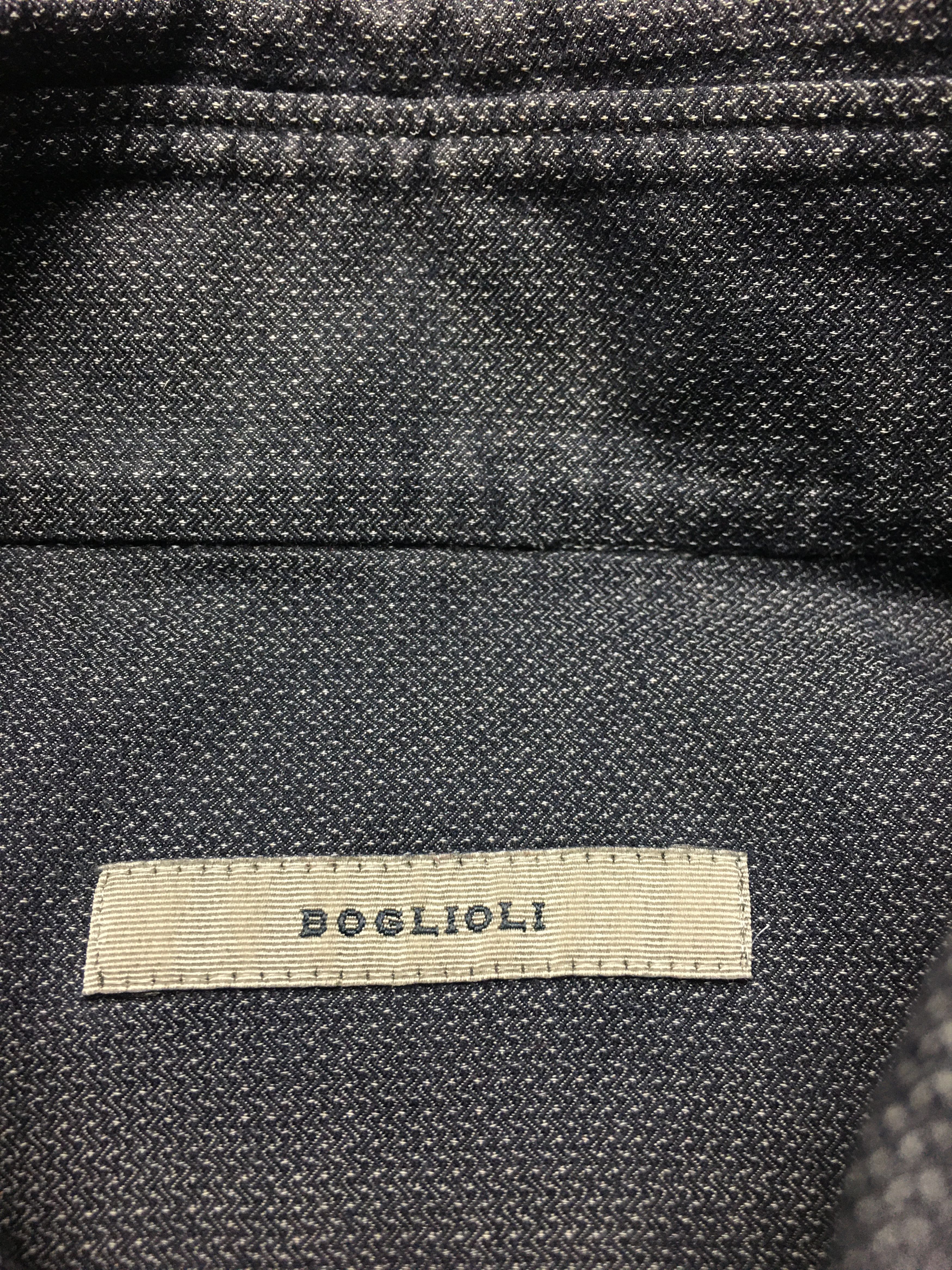Boglioli Boglioli Denim Grey Cotton Mens Shirt 40 -15 3/4 Size 40R - 7 Thumbnail