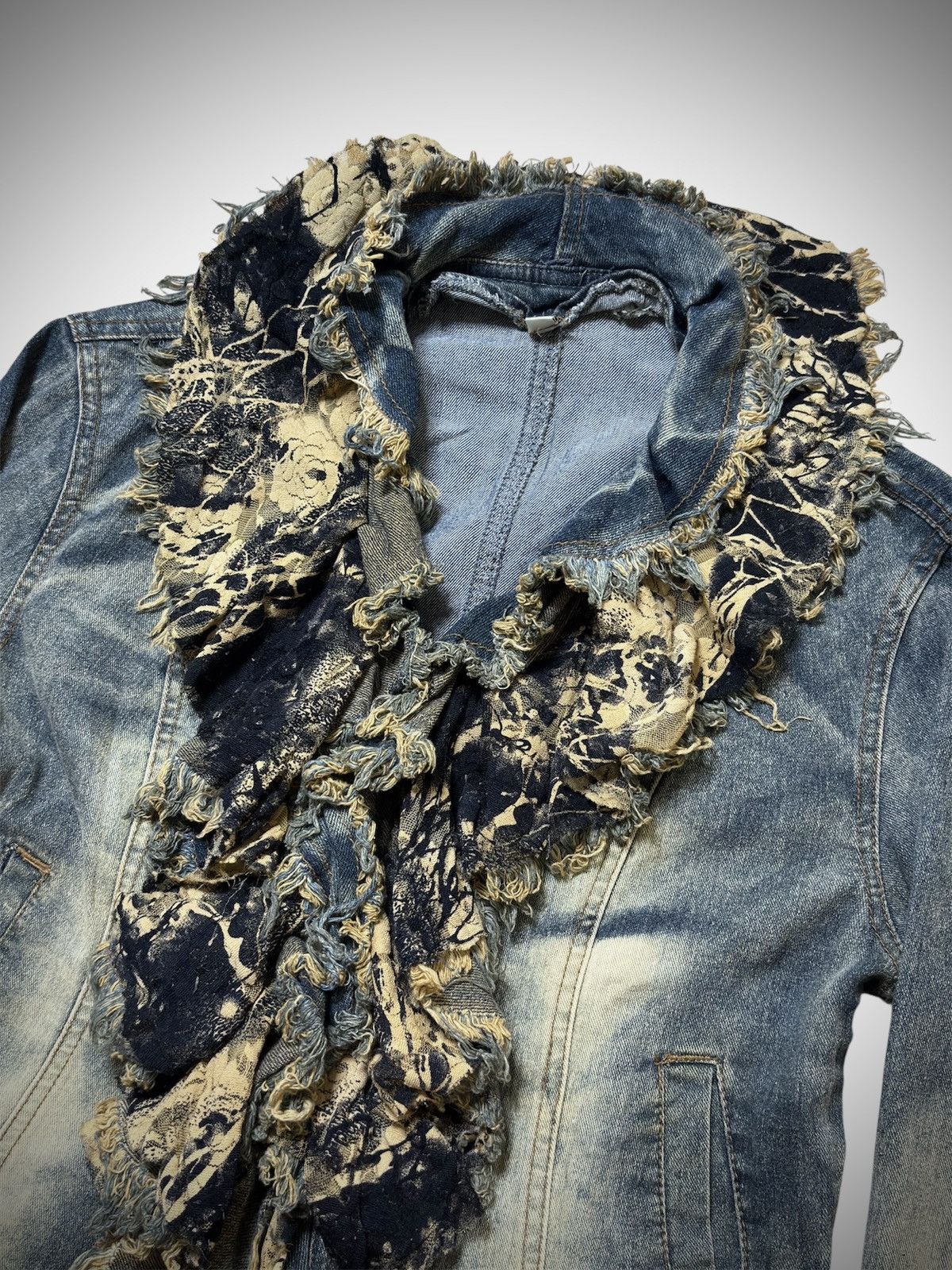 Japanese Brand 2000’s Ichioku - Japanese Ruffle Punk Ifsix Style Denim Size XL / US 12-14 / IT 48-50 - 3 Thumbnail