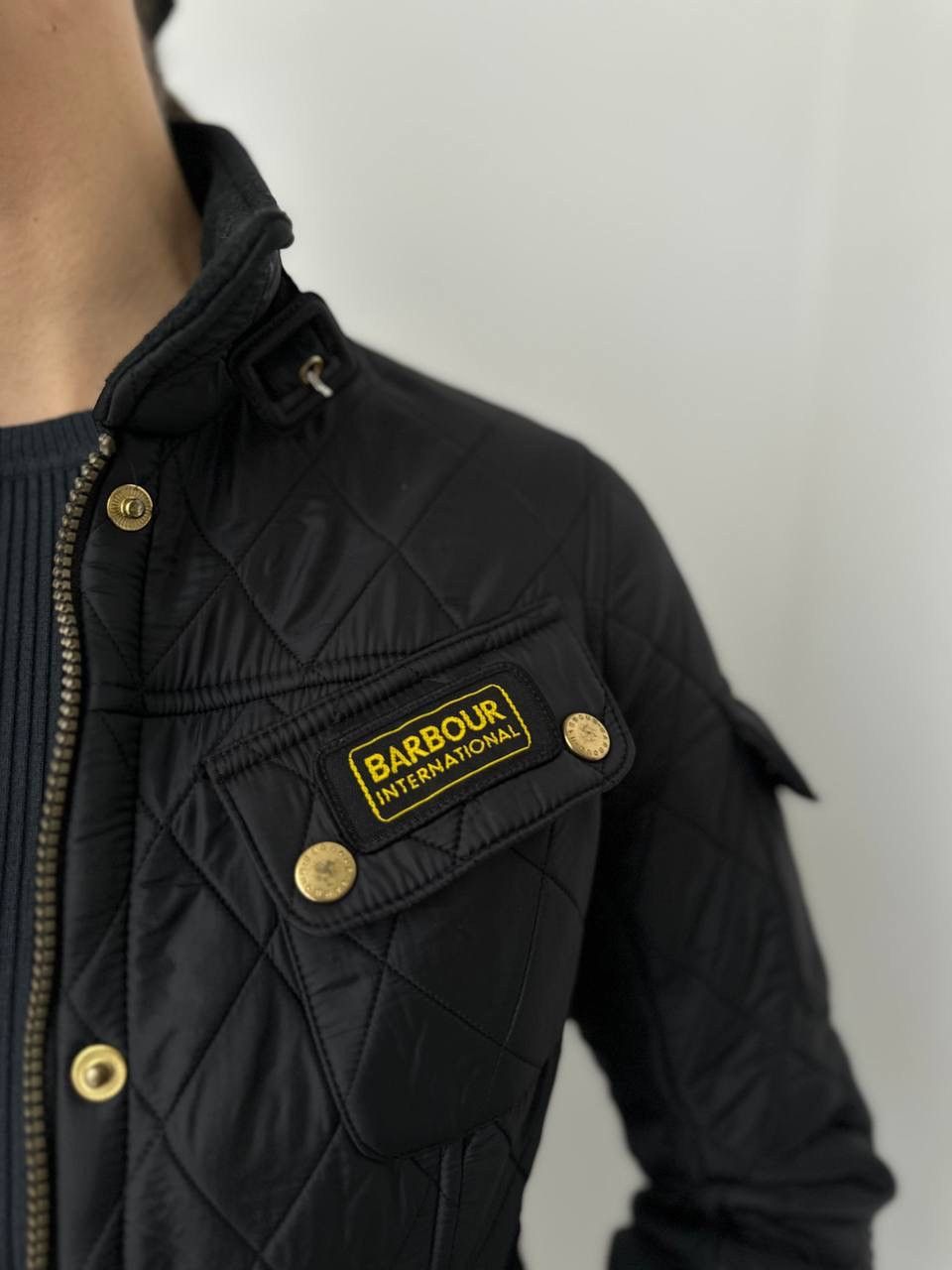 Barbour × Vintage Vintage Barbour International Quilted Black Jacket Size M / US 6-8 / IT 42-44 - 12 Thumbnail