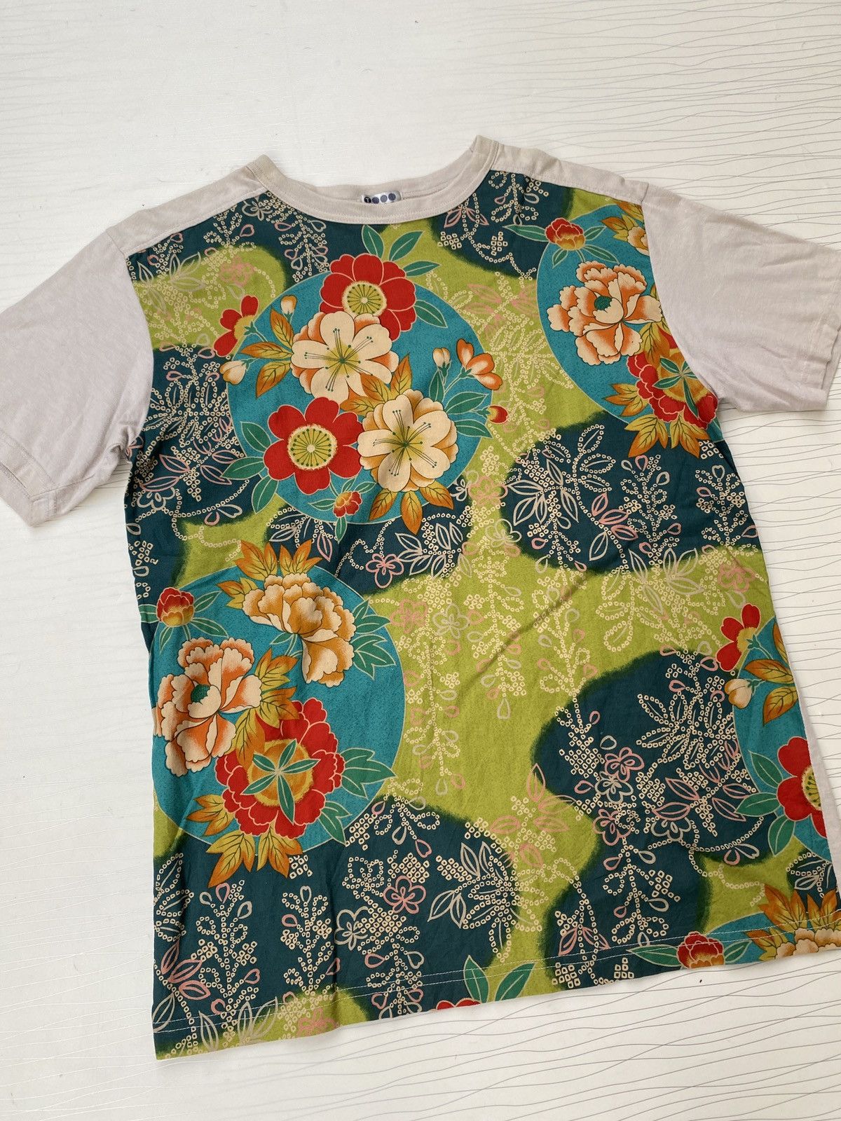 Kapital Japanese Takeo Kikuchi AOP Traditional Flower Tee Size US M / EU 48-50 / 2 - 2 Thumbnail