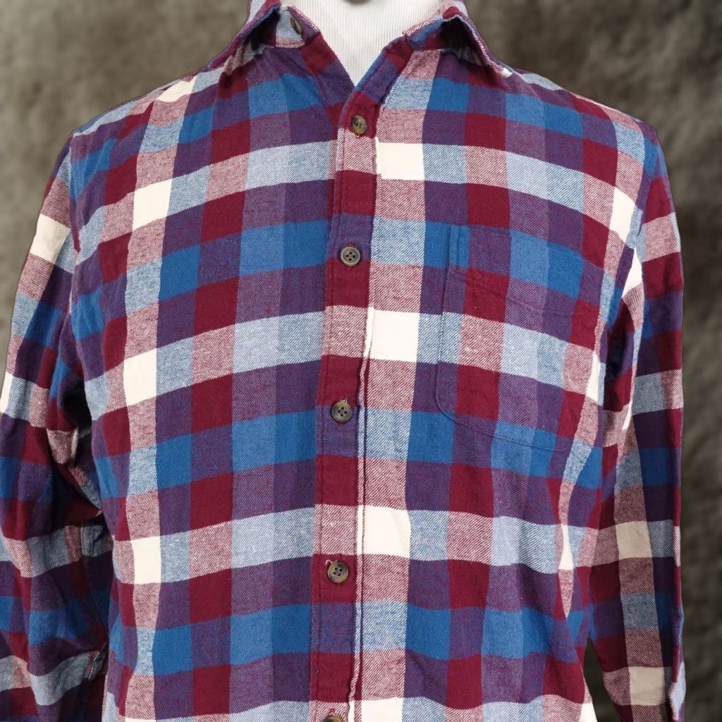 J.Crew J Crew Shirt Mens Medium Red Blue Plaid Flannel Classic Fit Long Sleeve Size US M / EU 48-50 / 2 - 1 Thumbnail