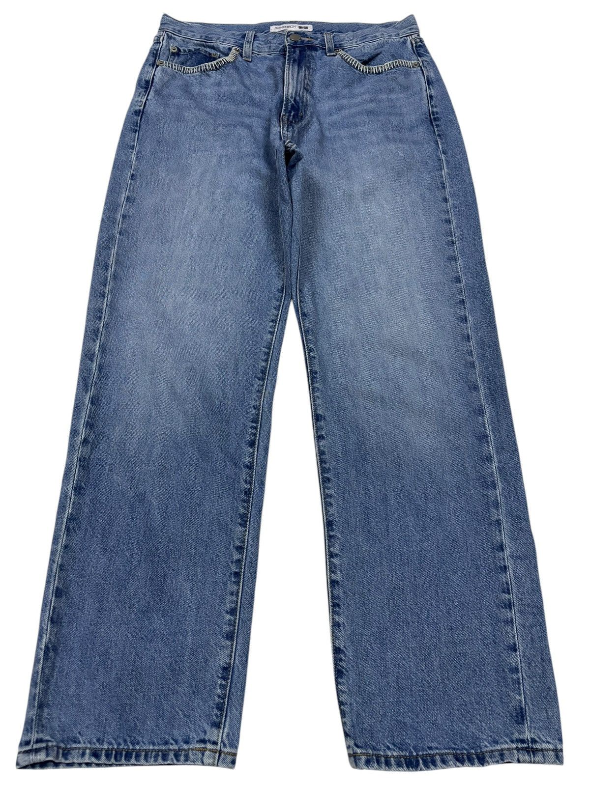 JW Anderson × Japanese Brand × Kaihara Denim Vintage J.W. Andersons X Uniqlo Blue Washed Jeans Size US 30 / EU 46 - 1 Thumbnail