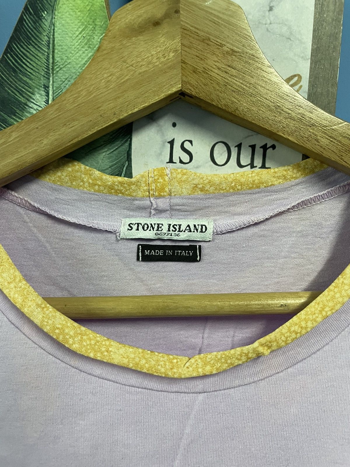 Stone Island VINTAGE STONE ISLAND SPELL OUT PURPLE TSHIRT Size US S / EU 44-46 / 1 - 3 Thumbnail
