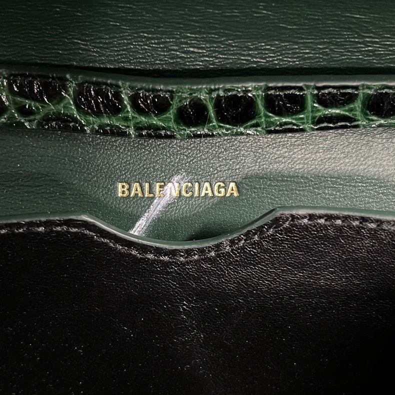 Balenciaga Balenciaga Green Crocodile Pattern Logo Bag-2506 Size ONE SIZE - 6 Thumbnail