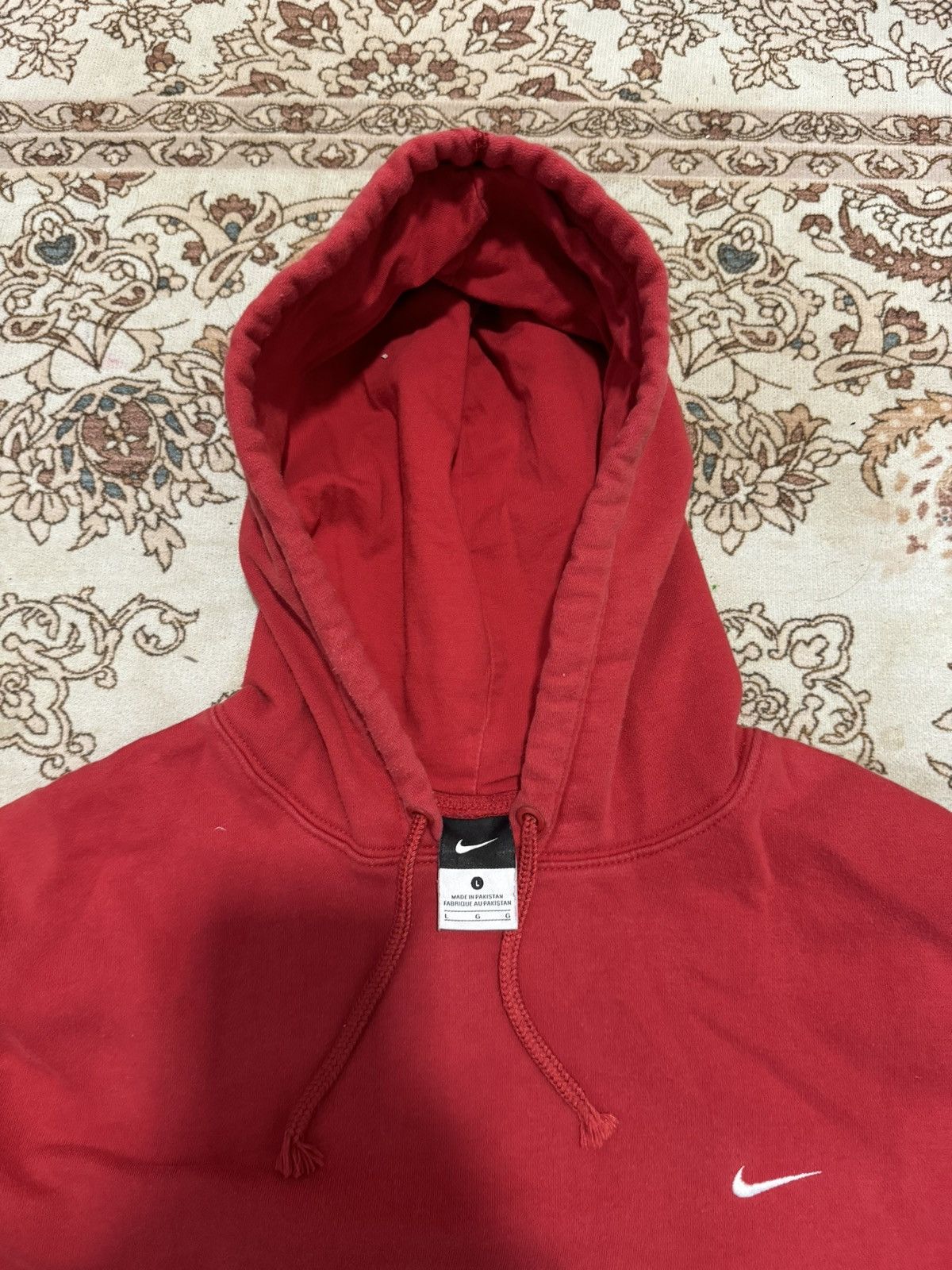 Nike × Vintage Vintage Nike Small Swoosh Hoodie Size US L / EU 52-54 / 3 - 4 Thumbnail