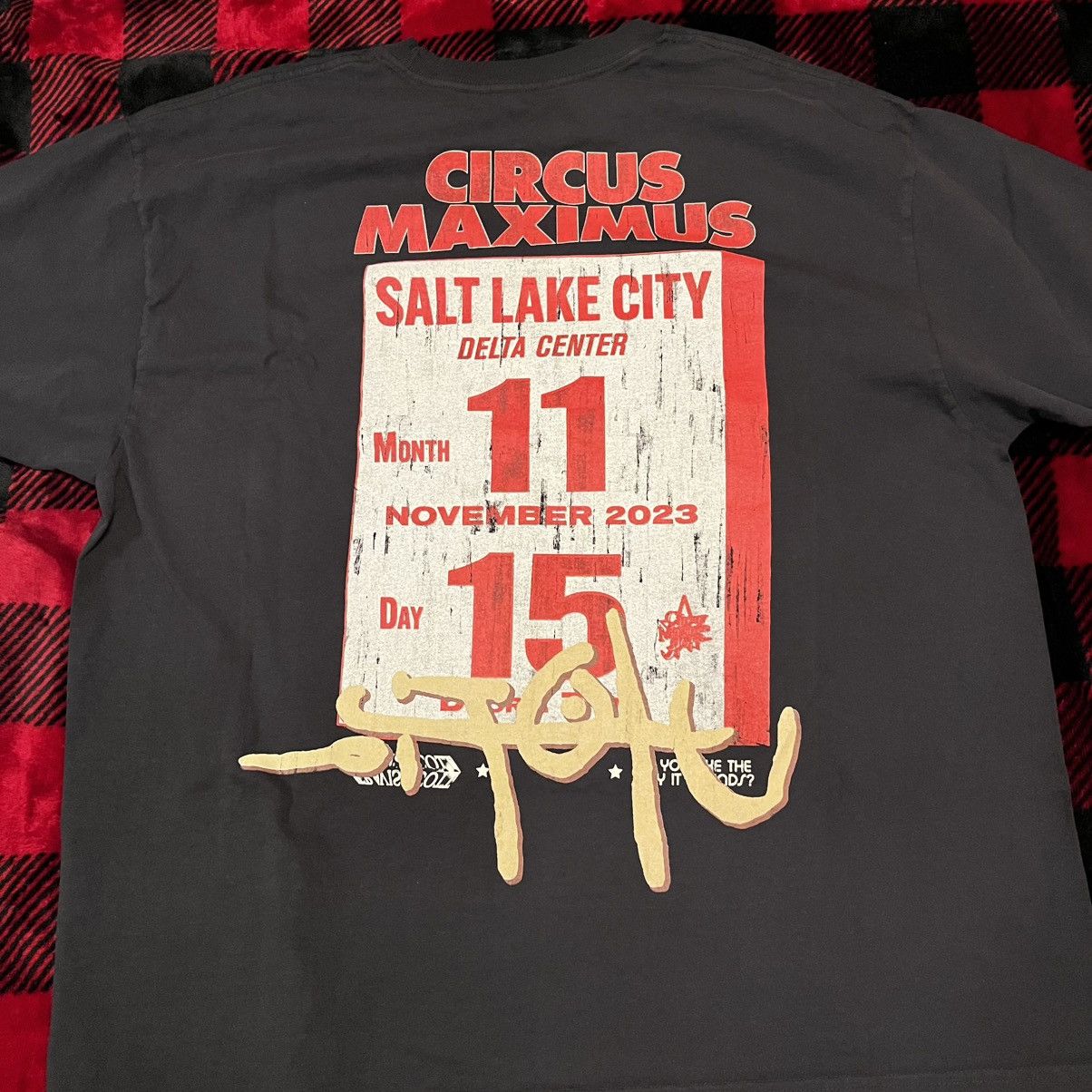 Travis Scott Circus Maximus Tour Tee Size US XL / EU 56 / 4 - 2 Thumbnail