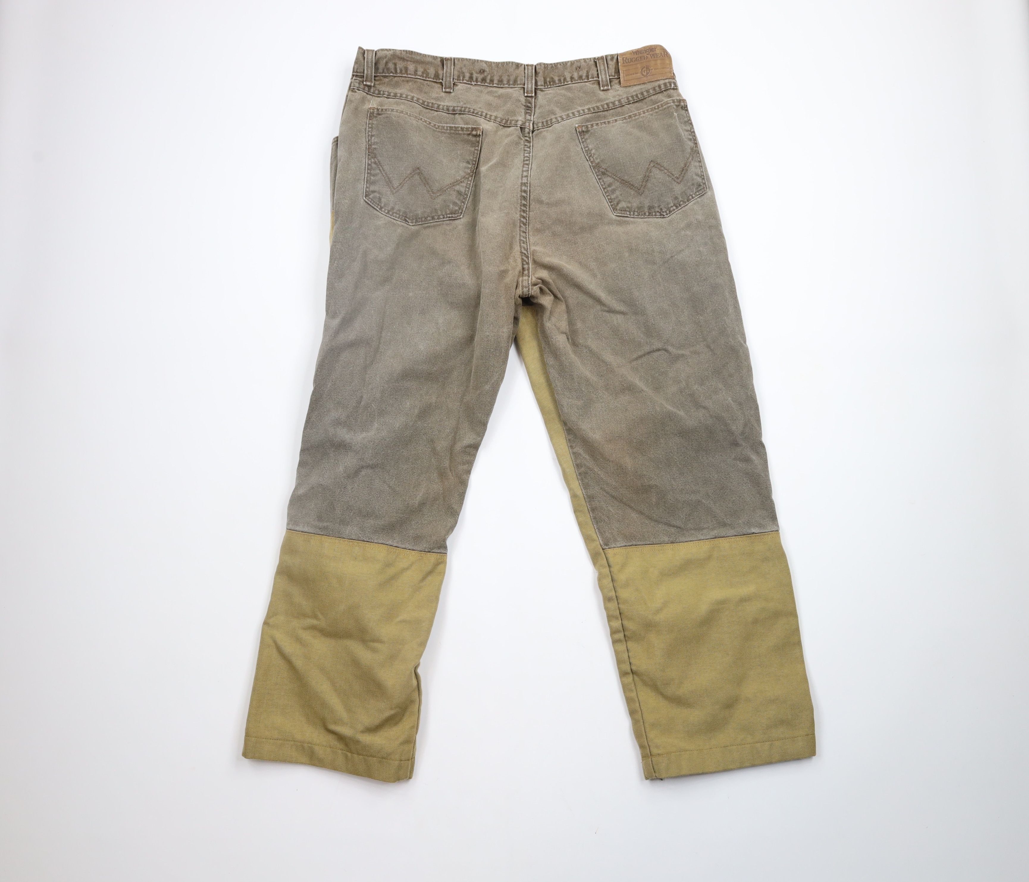 Vintage × Wrangler Vintage 90s Wrangler Hunting Field Brush Denim Jeans Brown Size US 36 / EU 52 - 9 Thumbnail