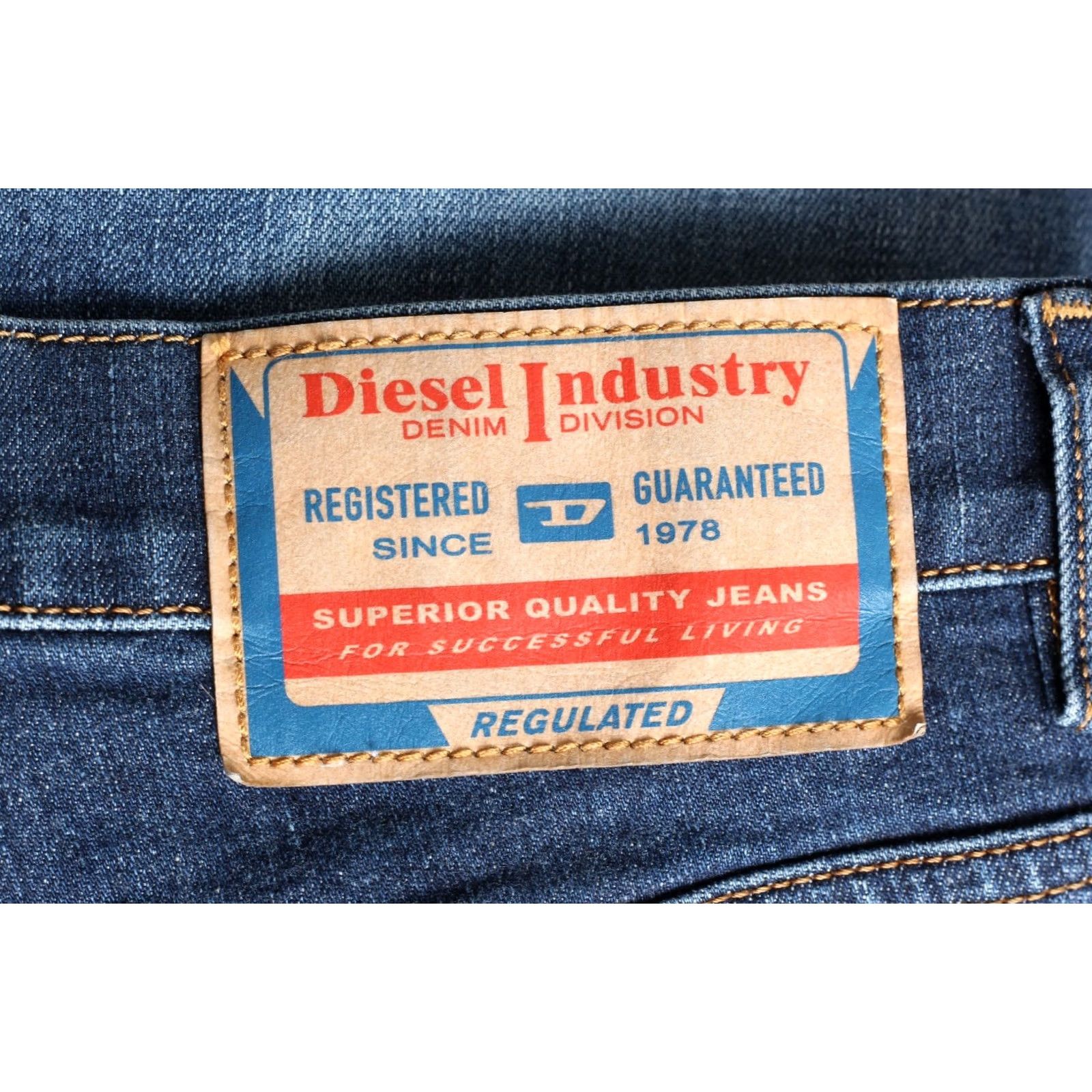 Diesel DIESEL Jeans Men 31x32 D-FINITIVE 09J47 Tapered Stretch 5-Pocket DZ8119 Blue, Medium Wash, Cotton Elastane, Slim Rise Mid, Denim, Regular Size W31 L32 Size US 31 - 4 Thumbnail