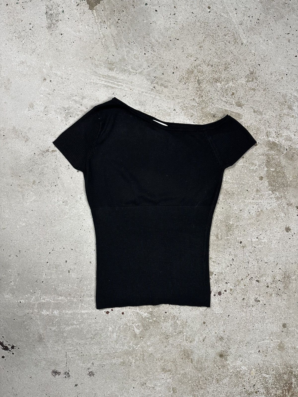 Japanese Brand Vintage Y2K Kookai Black Asymmetrical Top Blouse Size M / US 6-8 / IT 42-44 - 1 Thumbnail