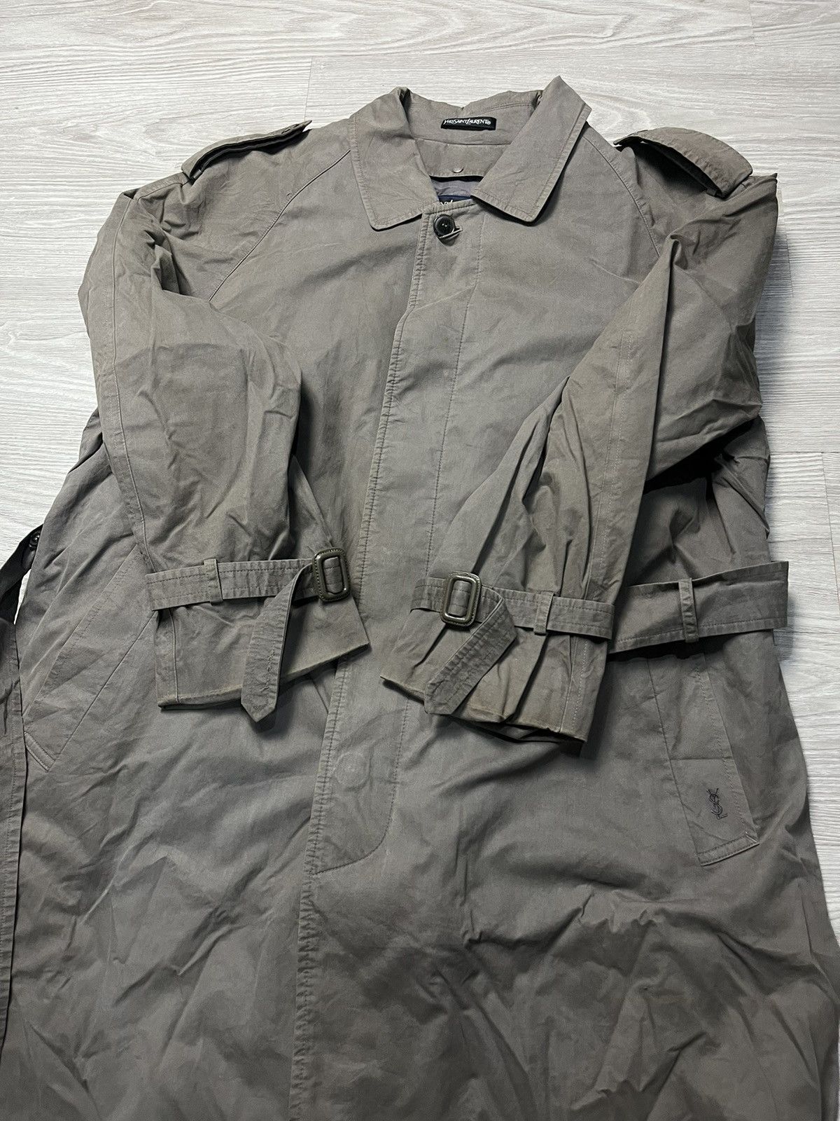 Vintage × Yves Saint Laurent Vintage YSL Diffusion Hommes Long Coat Size US L / EU 52-54 / 3 - 12 Thumbnail