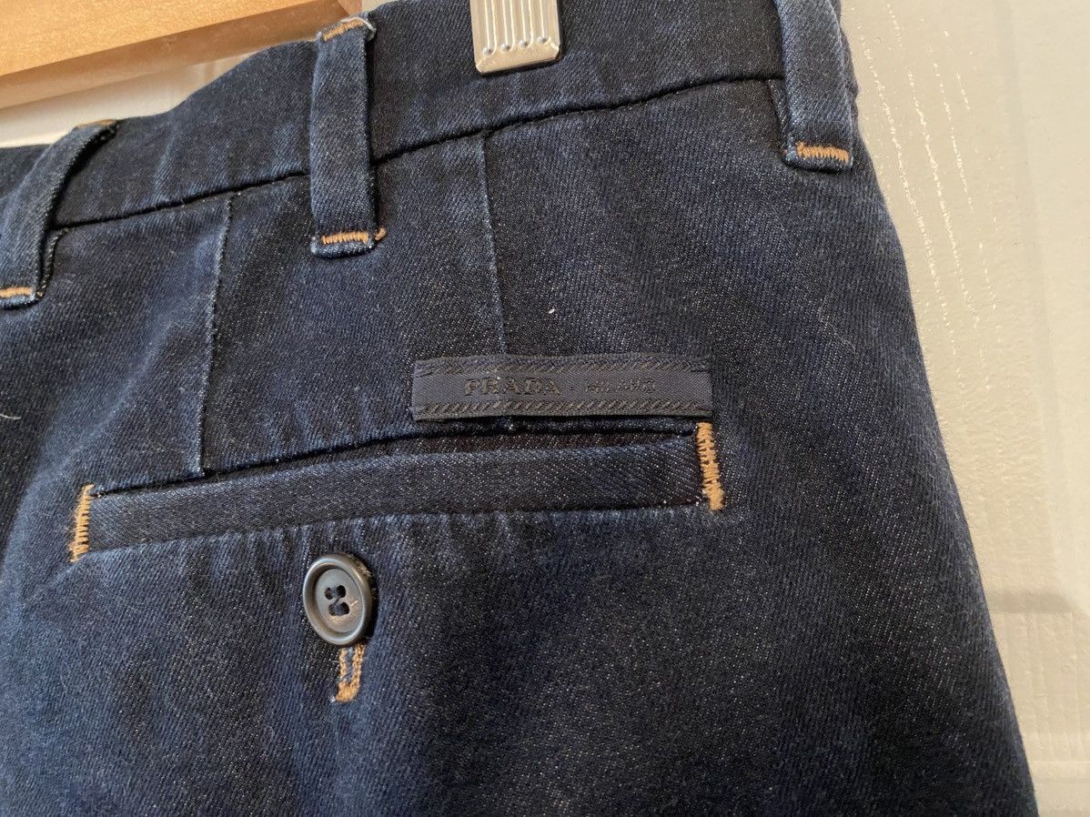 Prada 11ss stretch indigo denim slim trousers Size US 31 - 6 Thumbnail