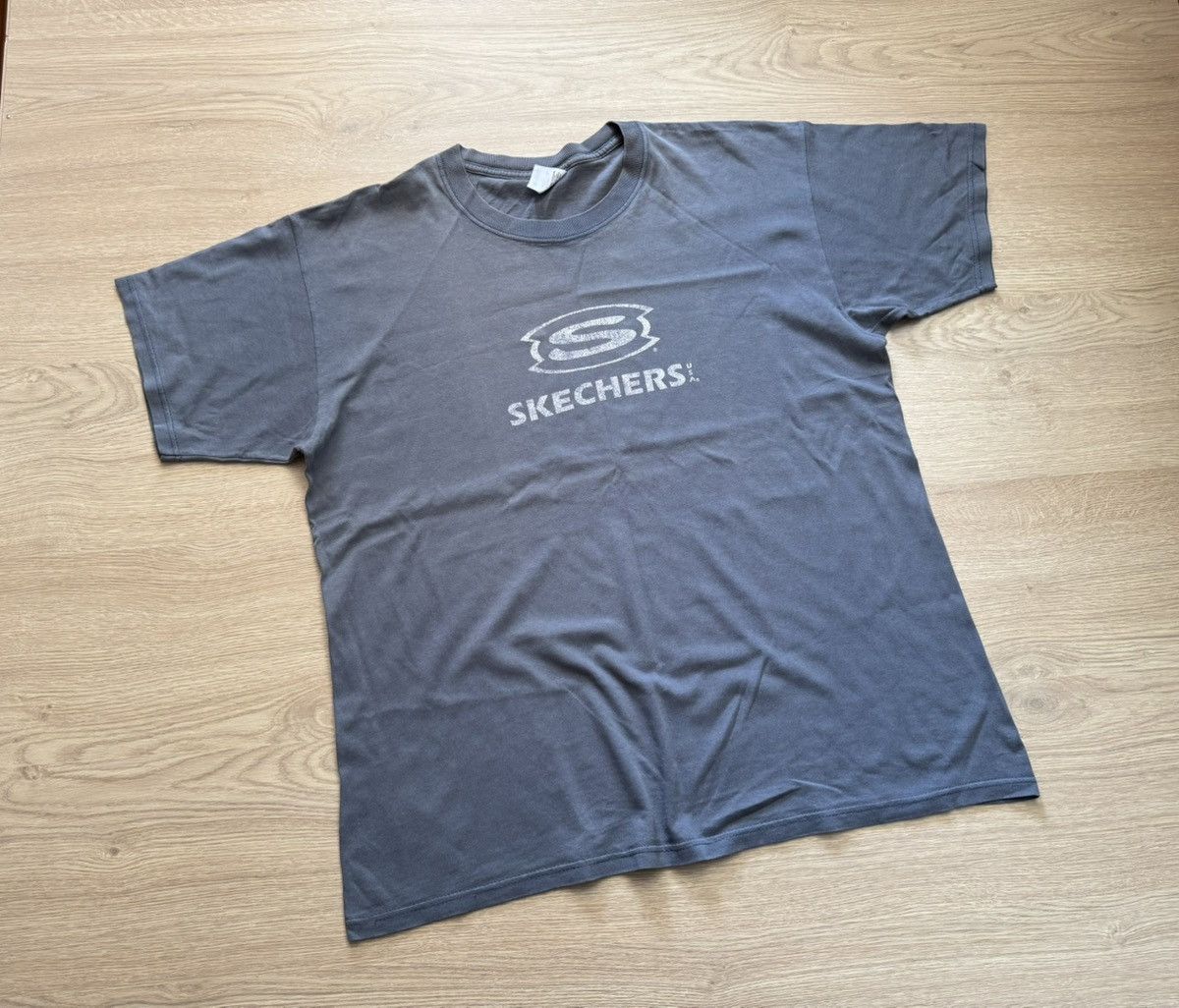 Anvil Vintage Anvil 90’s Skechers USA Sunfaded Blue T-Shirt Size US XL / EU 56 / 4 - 1 Thumbnail