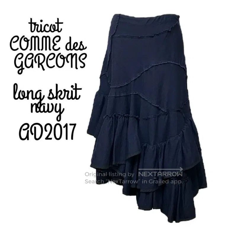 Comme des Garcons Comme Des Garcons size M Loose Flounce Long Skirt Deep Nav Size 22" - 1 Thumbnail